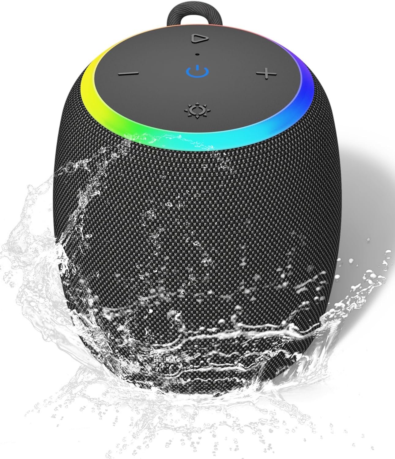 Bluetooth Speakers,Portable Wireless Speaker with 15W Stereo Sound, IPX6 Waterproof Speaker with LED Light, Bluetooth TWS, Portable Speaker for Shower Outdoor Party Beach Camping - Image 2
