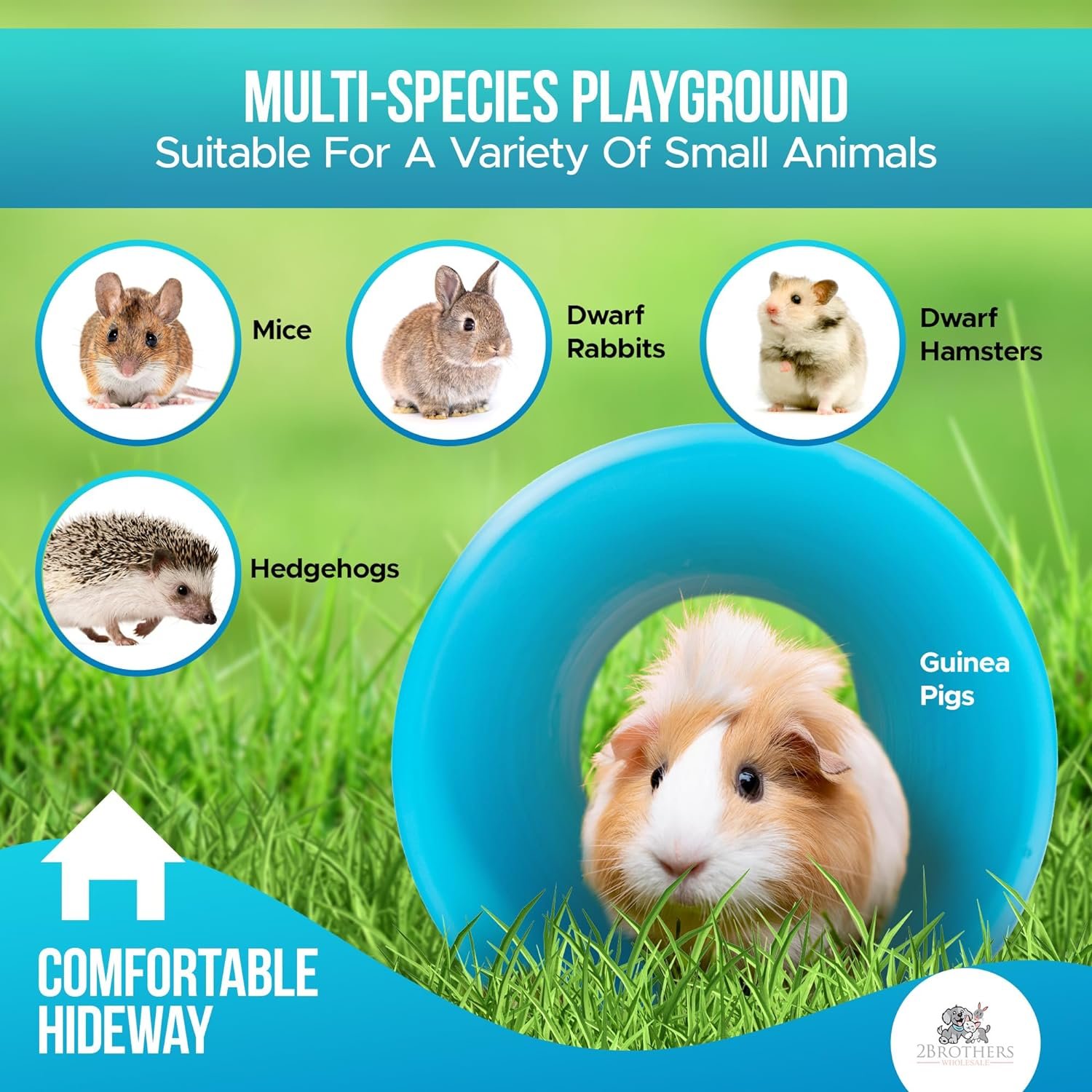 Guinea Pig Tunnels and Hamster Tubes - Fun Ferret Tunnels - Ideal Rat Cage Accessories - Collapsible Guinea Pig Toys for Boredom Relief - Grey - Image 6