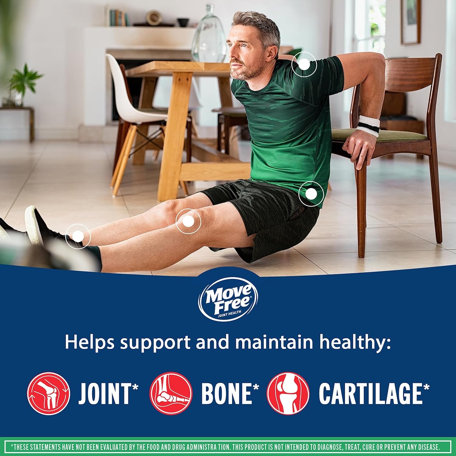 Move Free Advanced Glucosamine Chondroitin MSM Joint Support Supplement, Supports Mobility Comfort Strength Flexibility & Bone - 120 Tablets (40 servings) - Image 6
