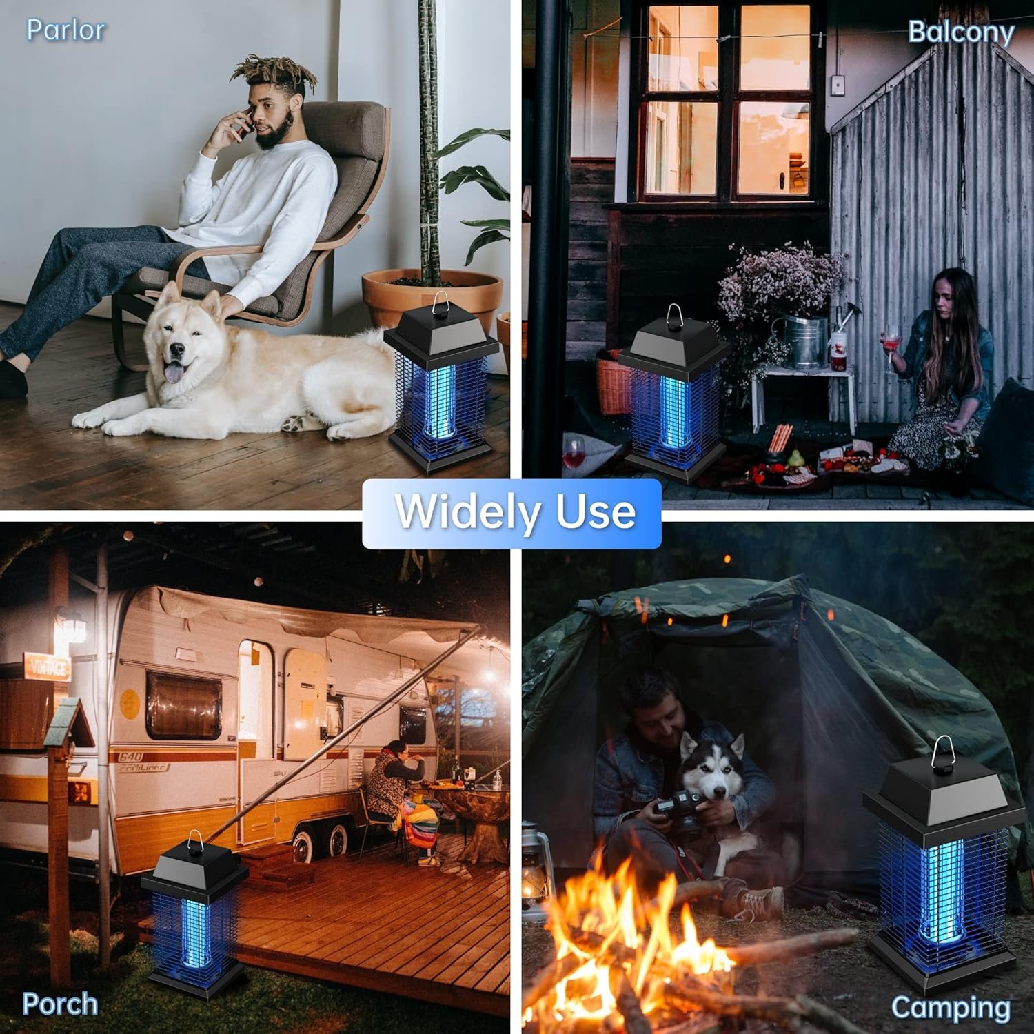 WVV Bug Zapper, 4200V Electric Mosquito Zappers Killer ,Electronic Light Bulb Lamp for Outdoor and Indoor (Metal A) - Image 8