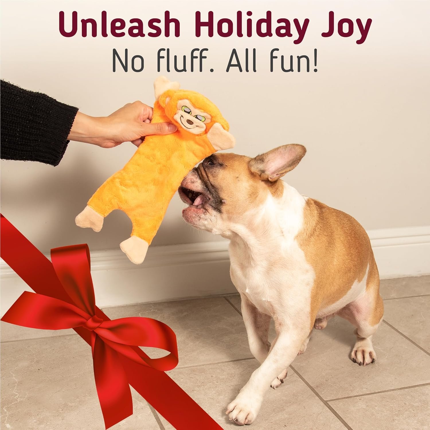 Leashboss Dog Stocking Stuffer Toys - Unstuffed Crinkle Dog Toys for Aggressive Chewers, 5 Pack, Durable and Stuffing Free Animal Chew Toys, Squeak Toys for Puppies, Small, Medium, and Large Dogs - Image 4