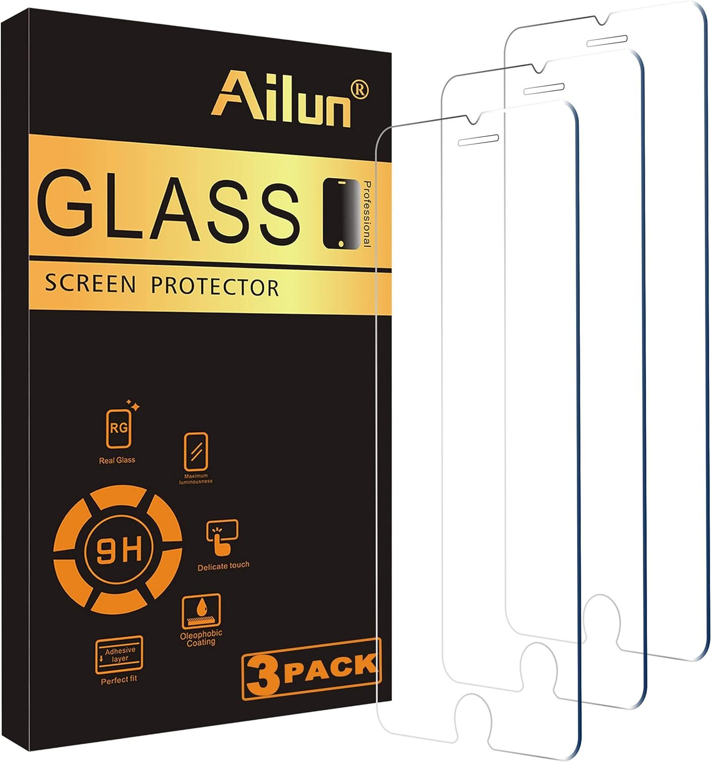 Ailun Screen Protector for iPhone SE 2020 2nd/2022 3rd Generation, iPhone 8,7,6s,6, 4.7-Inch Tempered Glass 0.25mm Case Friendly 3 Pack Clear - Image 2
