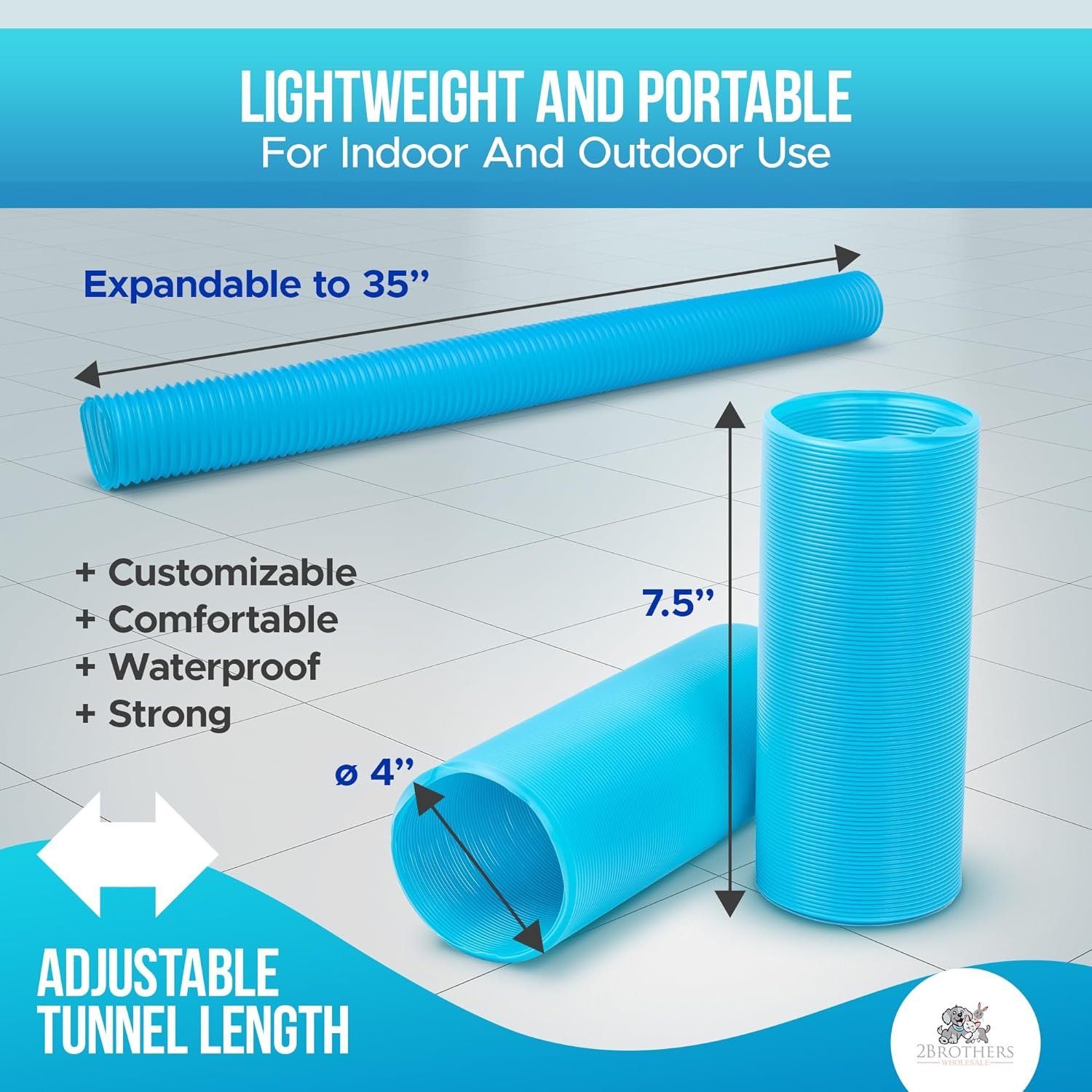 Guinea Pig Tunnels and Hamster Tubes - Fun Ferret Tunnels - Ideal Rat Cage Accessories - Collapsible Guinea Pig Toys for Boredom Relief - Grey - Image 5