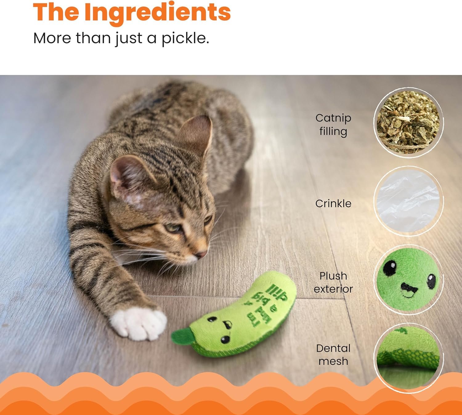 Catstages Crunchy Pickle Kicker Dental Catnip Cat Toy - Image 5