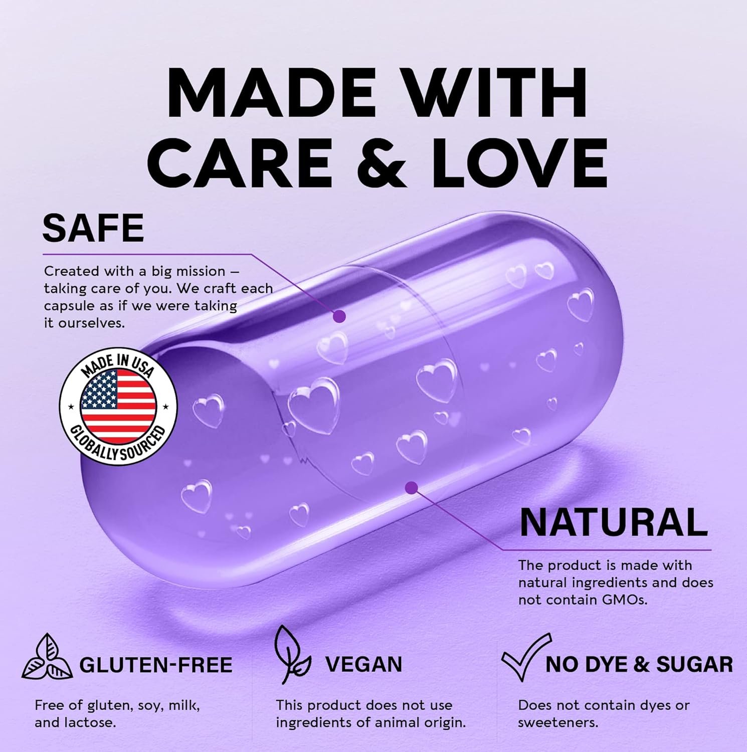 Natural Saffron Supplements - Pure Saffron Extract 88.5 mg - Made in USA - Mood | Focus | Vision | Energy Support - Eye Health for Women & Men - NonGMO Vegan Pills - 90 Powder Capsules, 3 Month Supply - Image 5