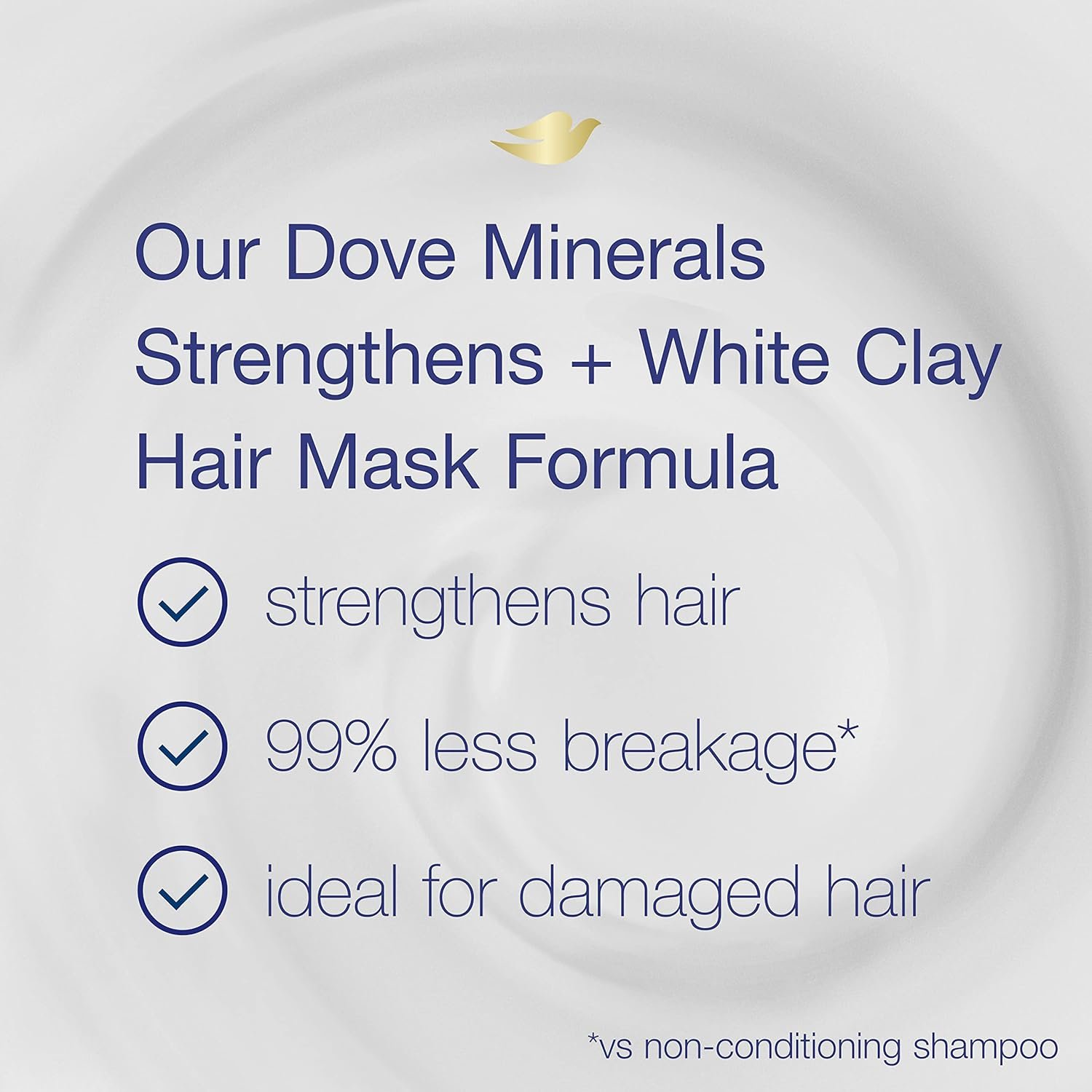 Dove Hair Mask - Strengthening Hair Mask for Damaged Hair and Hair Breakage, Minerals + White Clay, 4 oz, 4 Count - Image 6