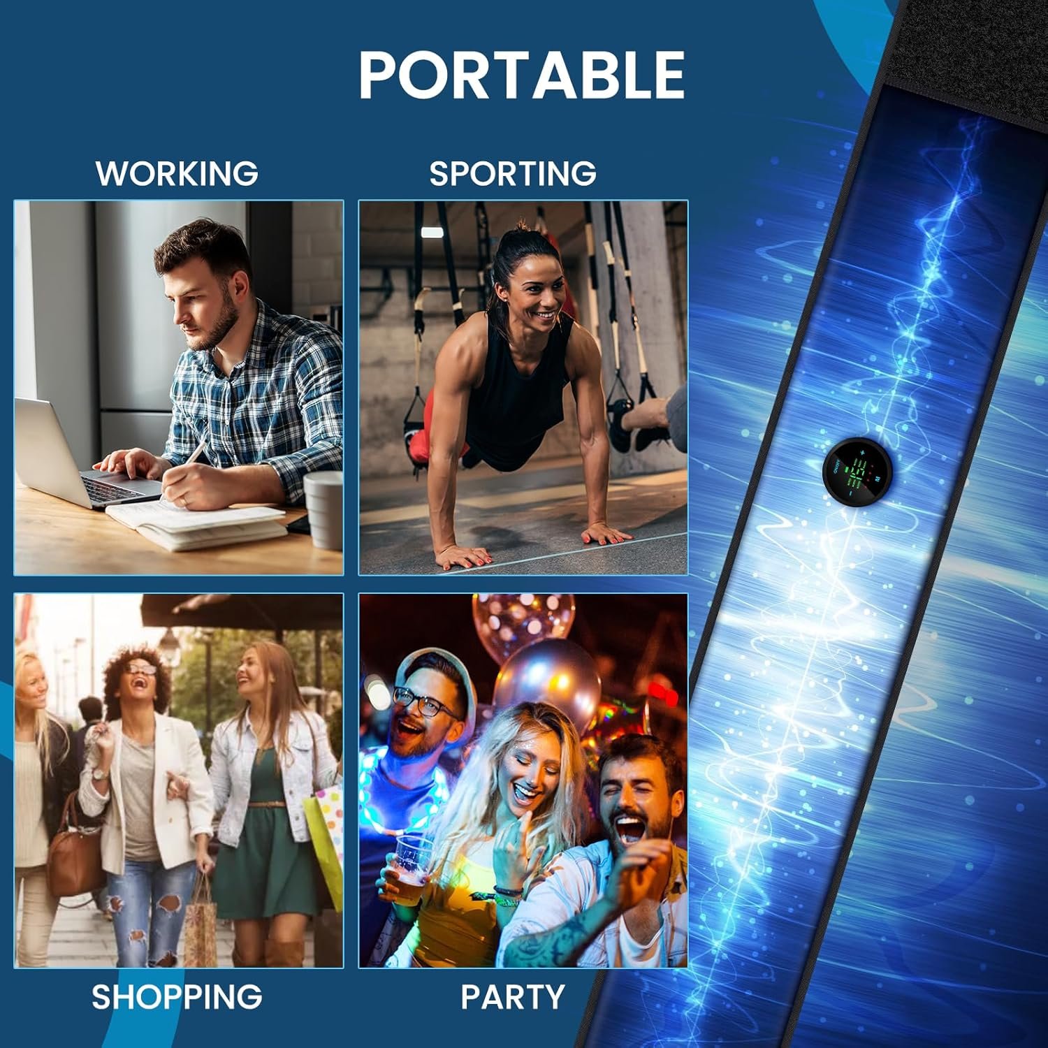 ABS Stimulator, Muscle Machine Workout Equipment, Ab Toning Belt Muscle Toner Fitness Training for Abdomen/Arm/Leg, Ab Trainer for Home Body Shape - Image 6