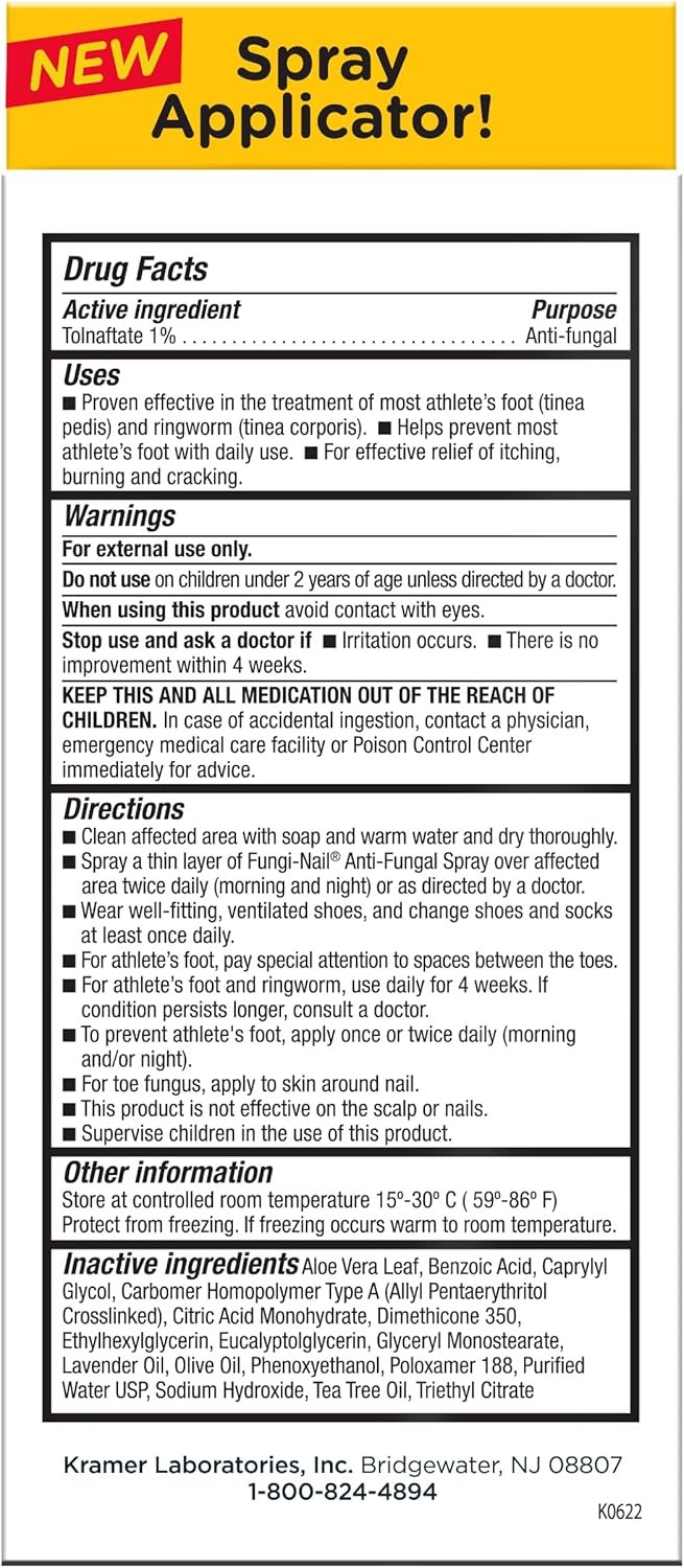 Fungi-Nail Anti-Fungal Foot Spray, Kills Fungus That Can Lead to Nail & Athlete’s Foot with Tolnaftate & Clinically Proven to Cure Infections - 1 Oz - Image 3