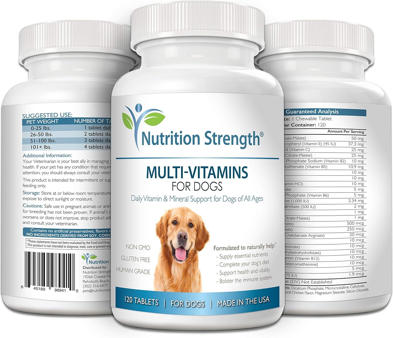 Multivitamins for Dogs, Daily Vitamin and Mineral Support, Nutritional Dog Supplements for All Canine Breeds and Sizes, Promotes Immune Health in Pets, 120 Chewable Tablets - Image 5