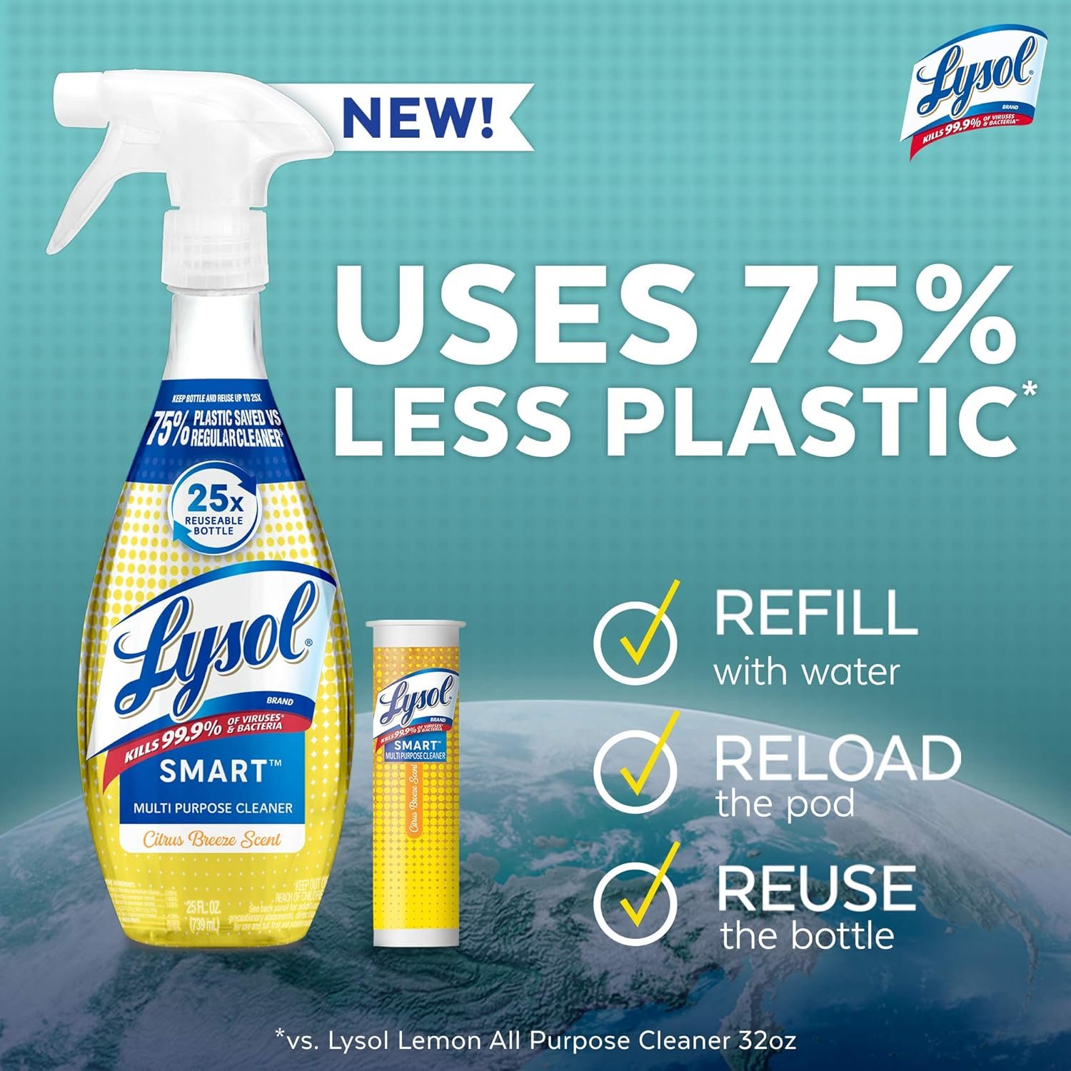 Lysol Smart Refill Cartridges, 4 x 0.195FL.OZ (5.76mL) (Pack of 4) Fresh Waterfall - Image 4