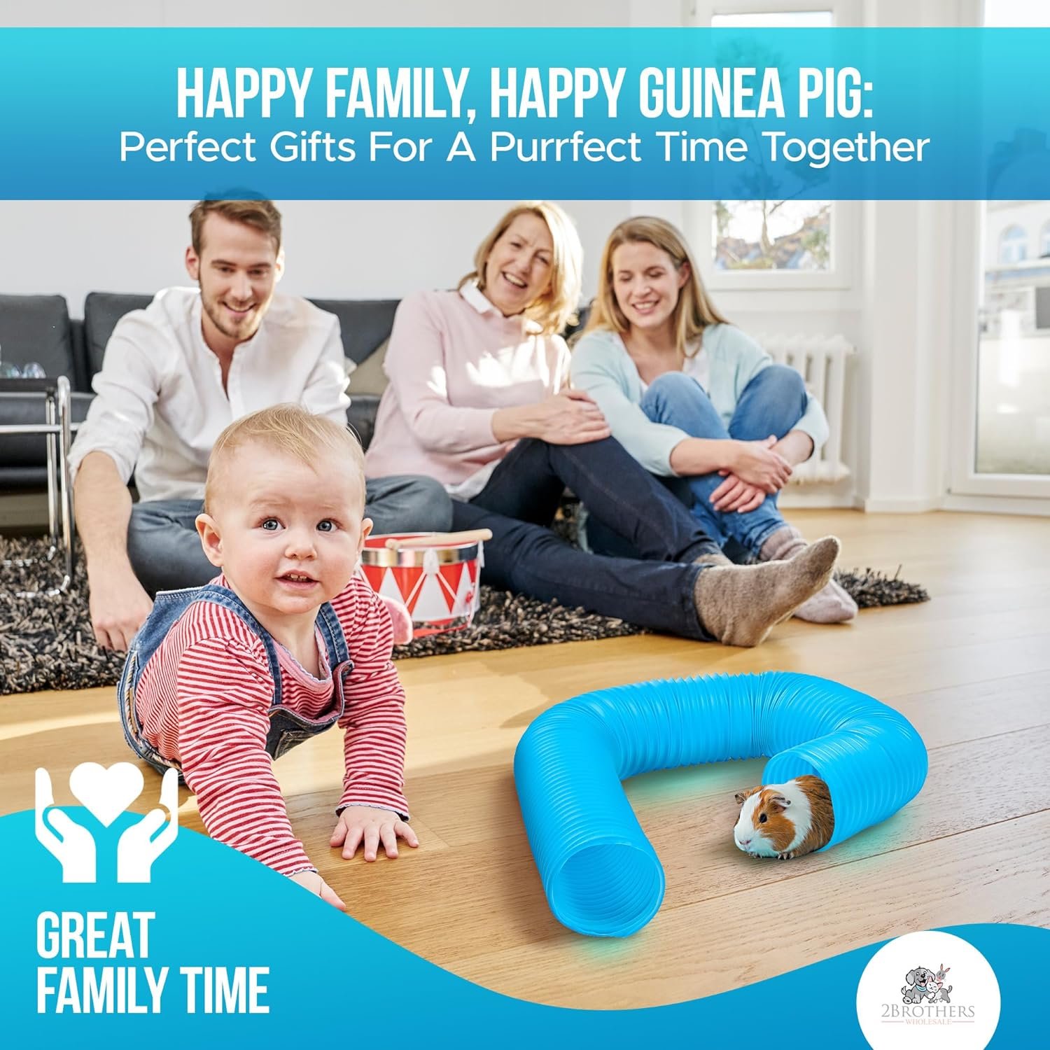 Guinea Pig Tunnels and Hamster Tubes - Fun Ferret Tunnels - Ideal Rat Cage Accessories - Collapsible Guinea Pig Toys for Boredom Relief - Grey - Image 7