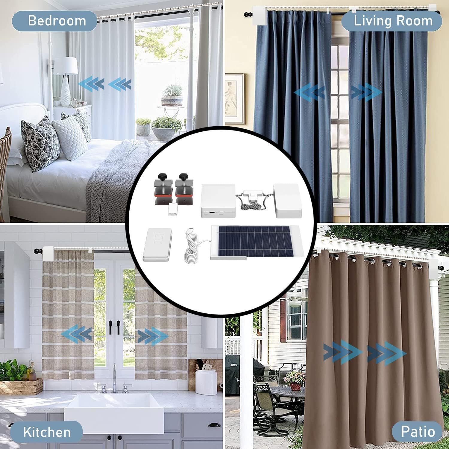 Nexete Smart Curtain Motor Robot, Automatic Curtain Open Timer, Wireless Remote & Smart Life App Control, Add Gateway to Make it Compatible with Alexa, Google Home (Smart Curtain kit) - Image 7