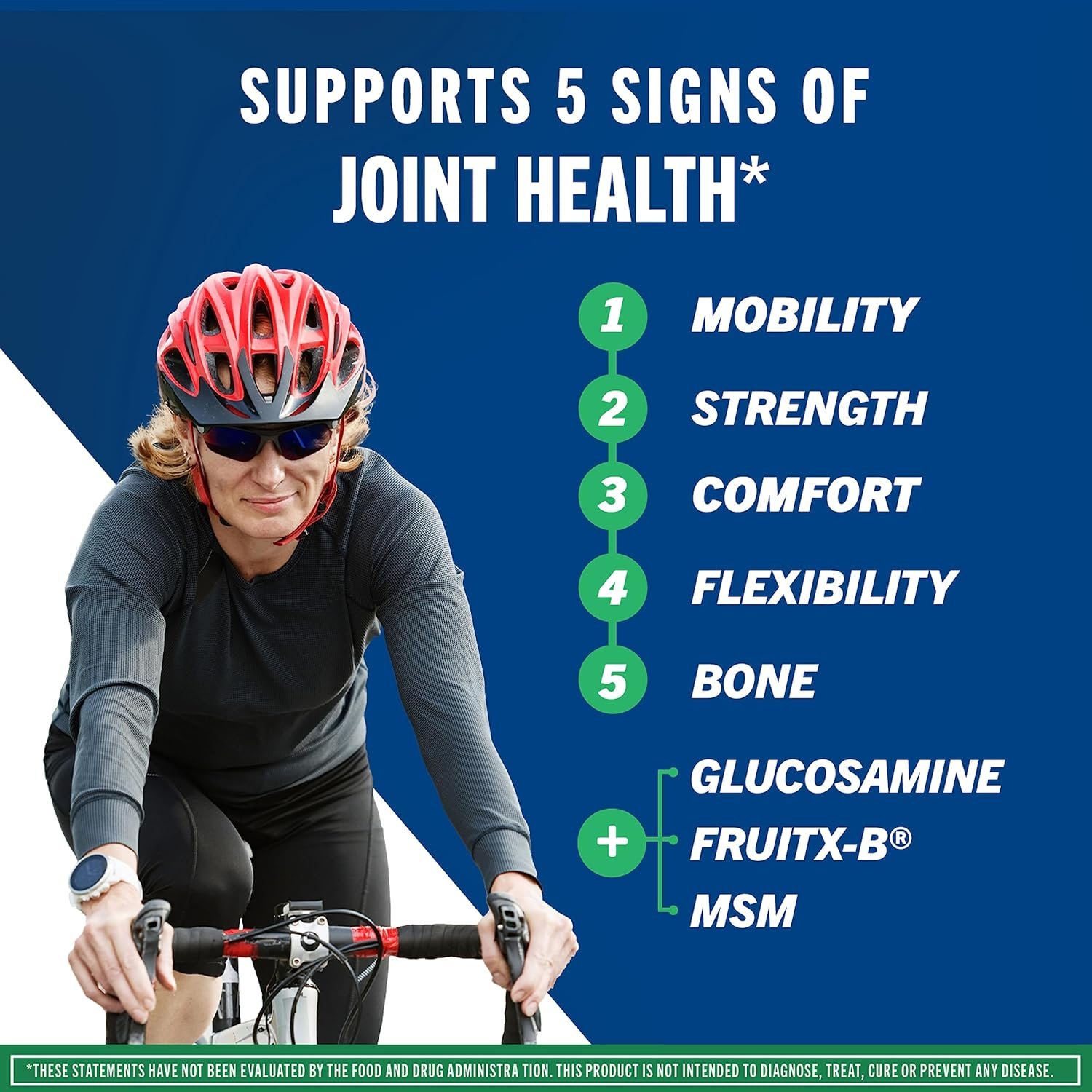 Move Free Advanced Glucosamine Chondroitin MSM Joint Support Supplement, Supports Mobility Comfort Strength Flexibility & Bone - 120 Tablets (40 servings) - Image 3