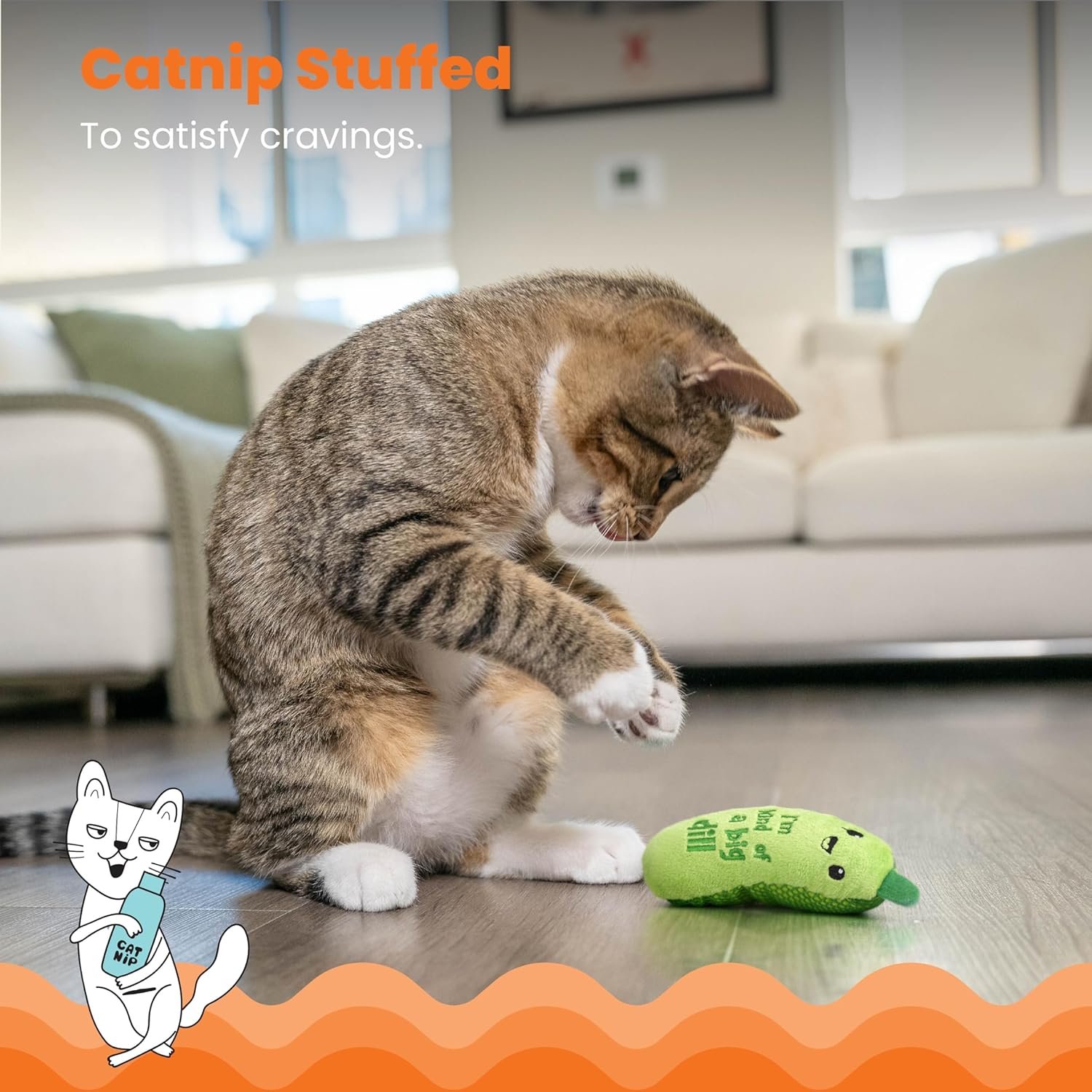 Catstages Crunchy Pickle Kicker Dental Catnip Cat Toy - Image 4
