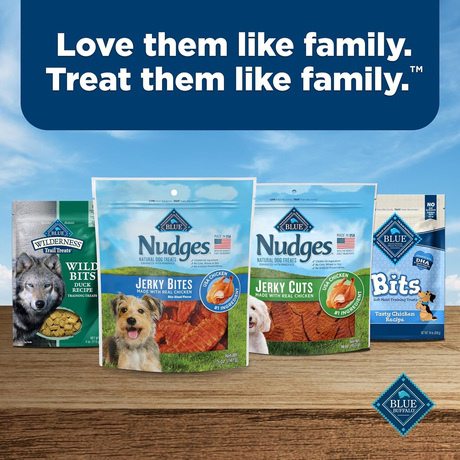 Blue Buffalo Nudges Jerky Bites Dog Treats, Made in the USA with Natural Ingredients, Bite-Sized Pieces, Chicken, 5-oz. Bag - Image 9