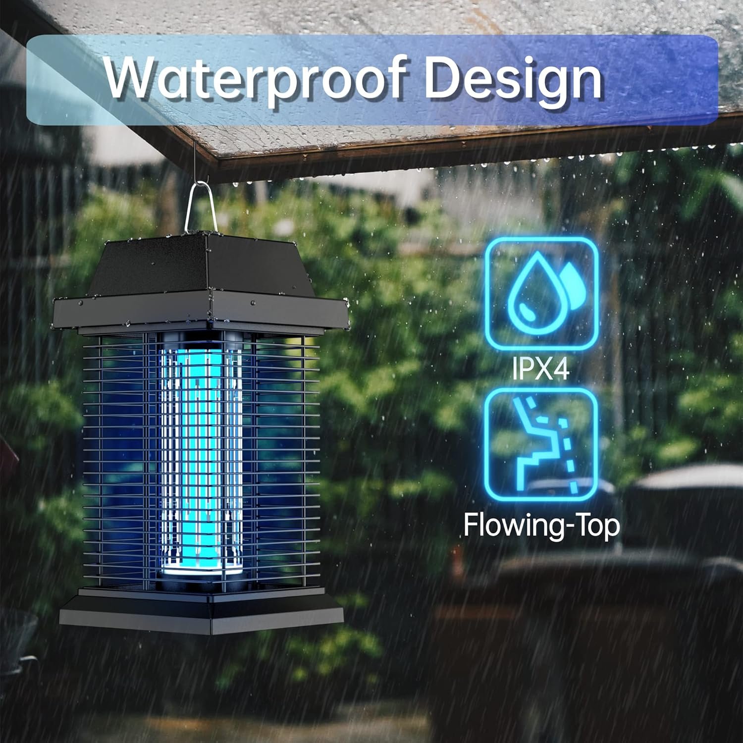 WVV Bug Zapper, 4200V Electric Mosquito Zappers Killer ,Electronic Light Bulb Lamp for Outdoor and Indoor (Metal A) - Image 5