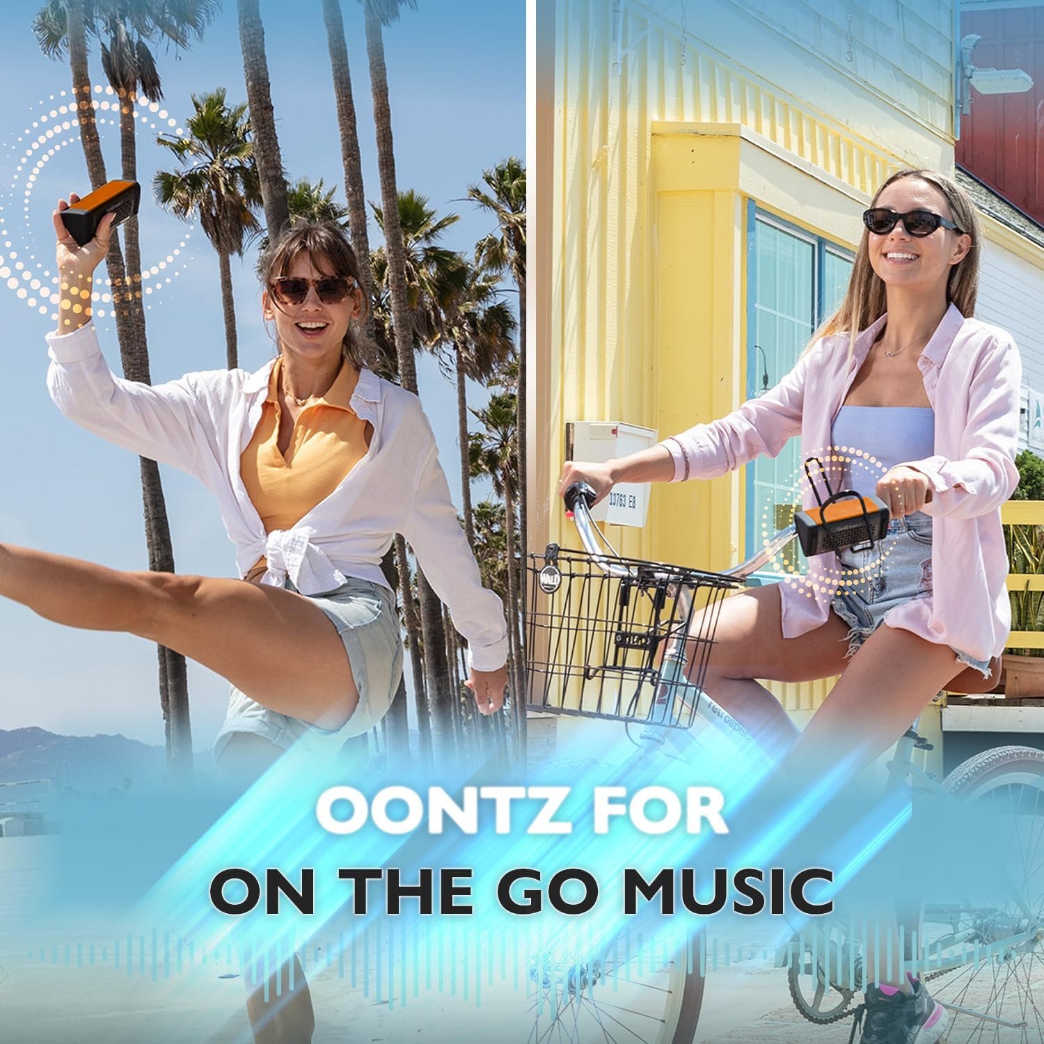 OontZ Angle 3 Bluetooth Speaker, 2 Pack Portable Wireless Bluetooth Speaker, 10 Watts, Crystal Clear Stereo Sound, IPX5 Water Resistant Loud Bluetooth Speakers (Red-Dual) - Image 3