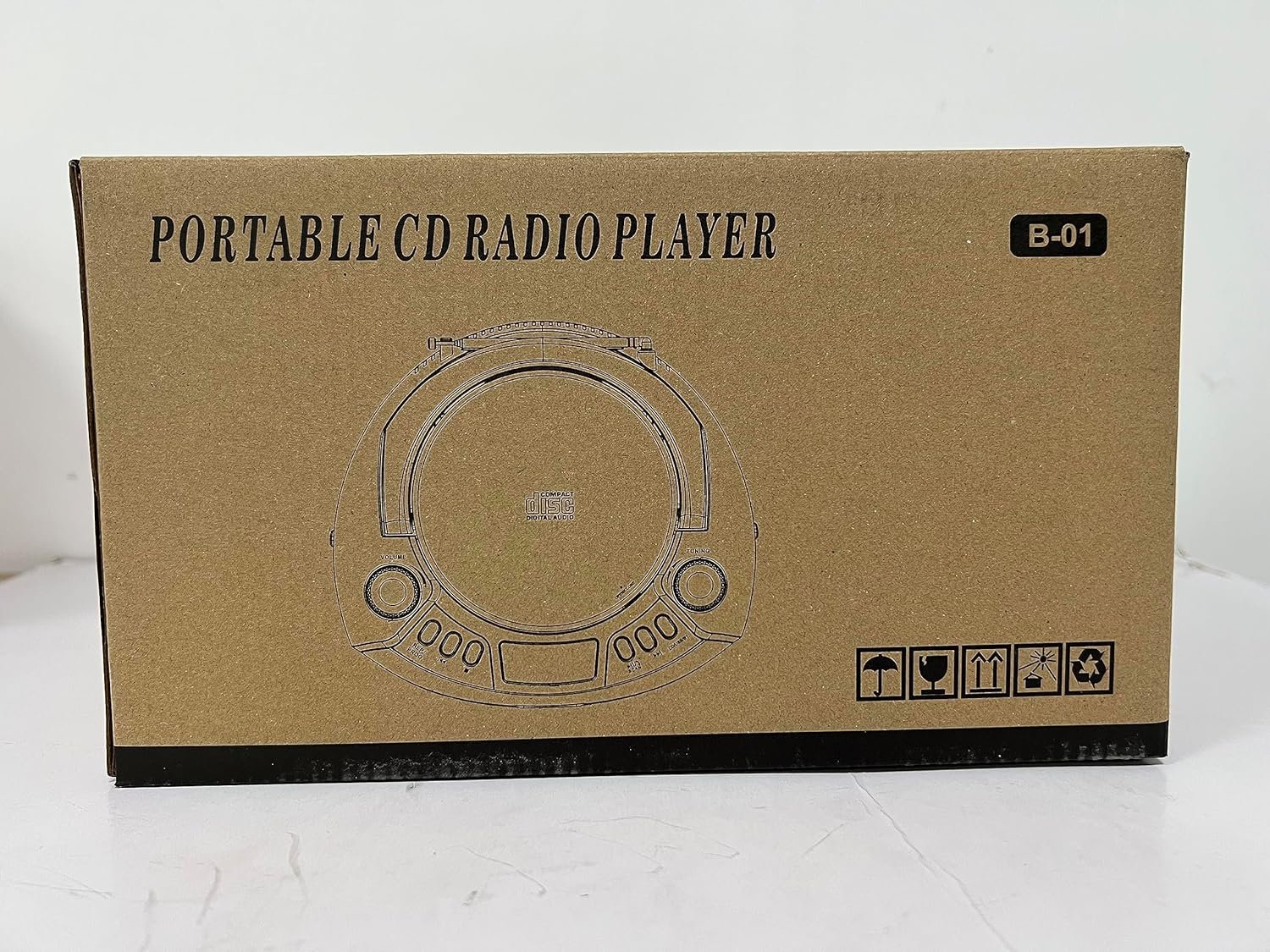 Gueray CD Player Boombox with Bluetooth Boombox AM/FM Radio USB Port Portable CD Player Stereo Sound Speaker MP3 Playback 3.5mm AUX Input Headphone Jack LCD Display CD-R CD-RW MP3WMA Playback - Image 13