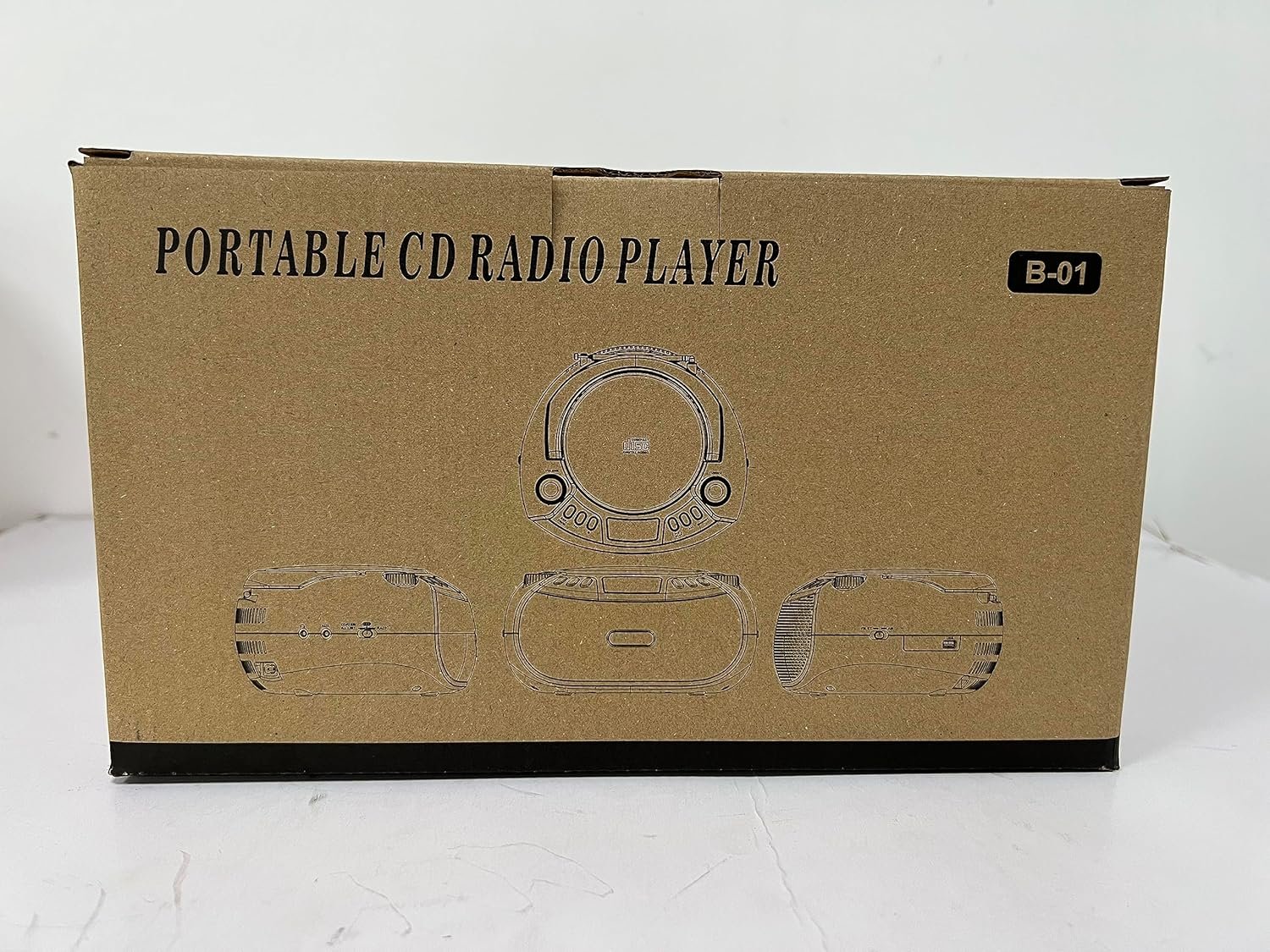 Gueray CD Player Boombox with Bluetooth Boombox AM/FM Radio USB Port Portable CD Player Stereo Sound Speaker MP3 Playback 3.5mm AUX Input Headphone Jack LCD Display CD-R CD-RW MP3WMA Playback - Image 11