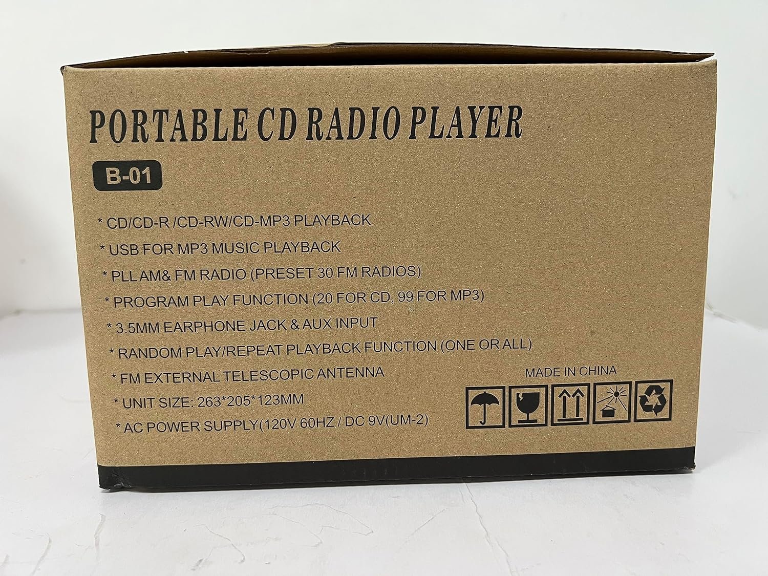 Gueray CD Player Boombox with Bluetooth Boombox AM/FM Radio USB Port Portable CD Player Stereo Sound Speaker MP3 Playback 3.5mm AUX Input Headphone Jack LCD Display CD-R CD-RW MP3WMA Playback - Image 14