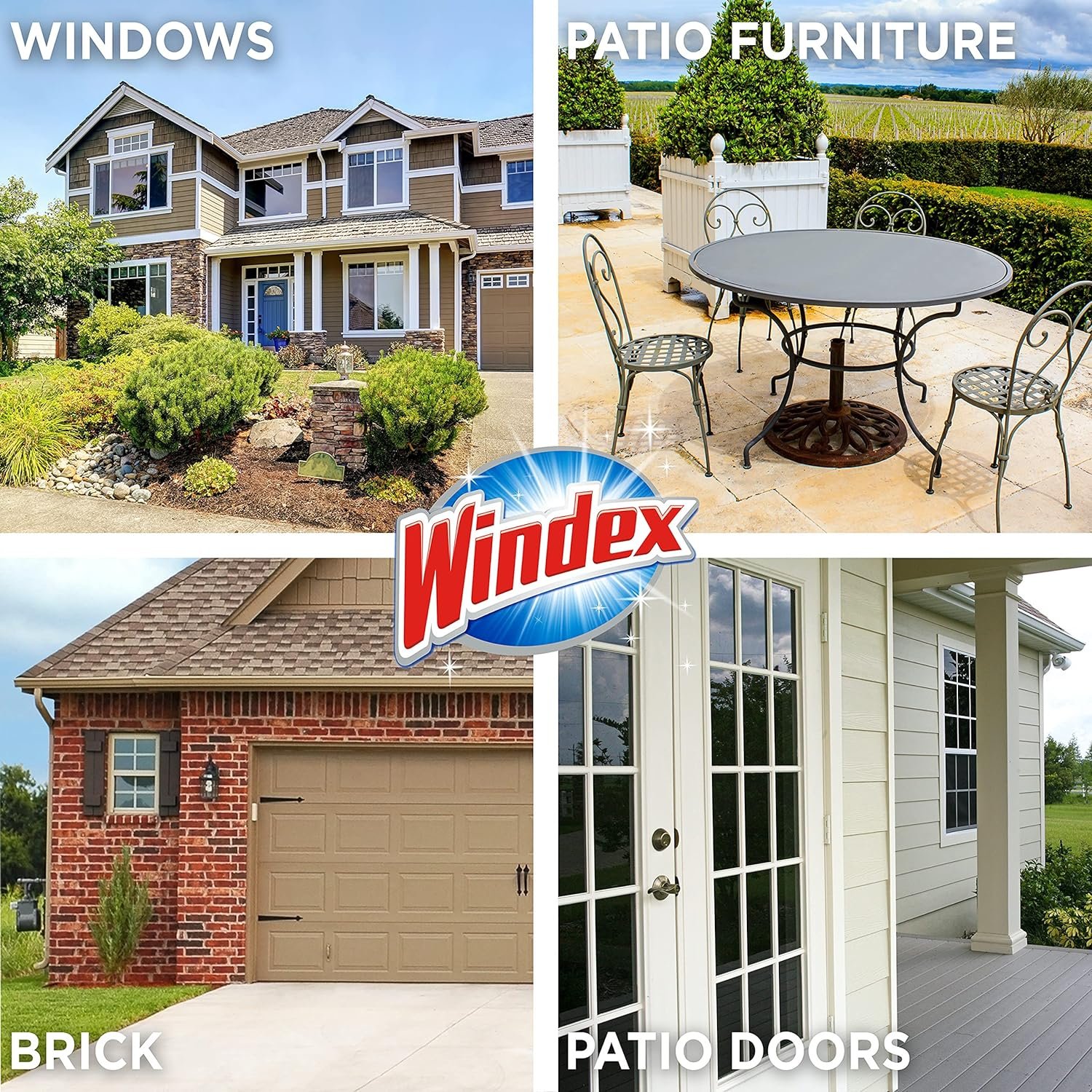 Windex Concentrated Outdoor Glass Cleaner, Patio Cleaner with Hose Attachment, 32 Fl Oz, Pack of 2 - Image 6