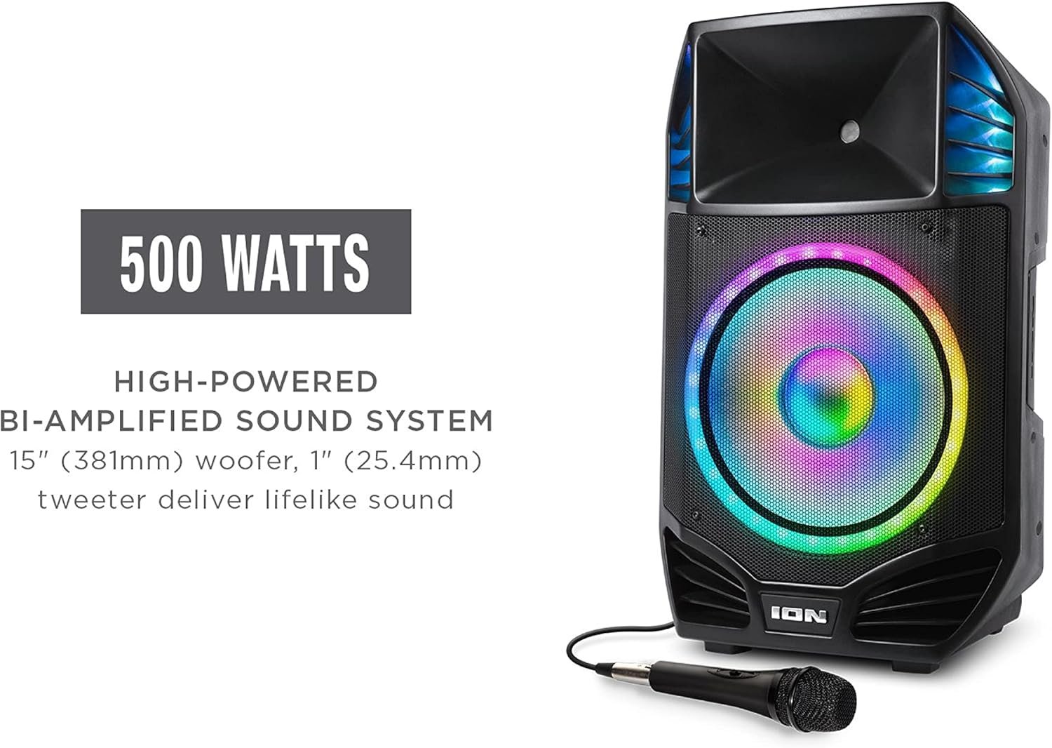 Ion Audio Total PA Premier High Power Bluetooth PA System with Lights (Renewed) - Image 5