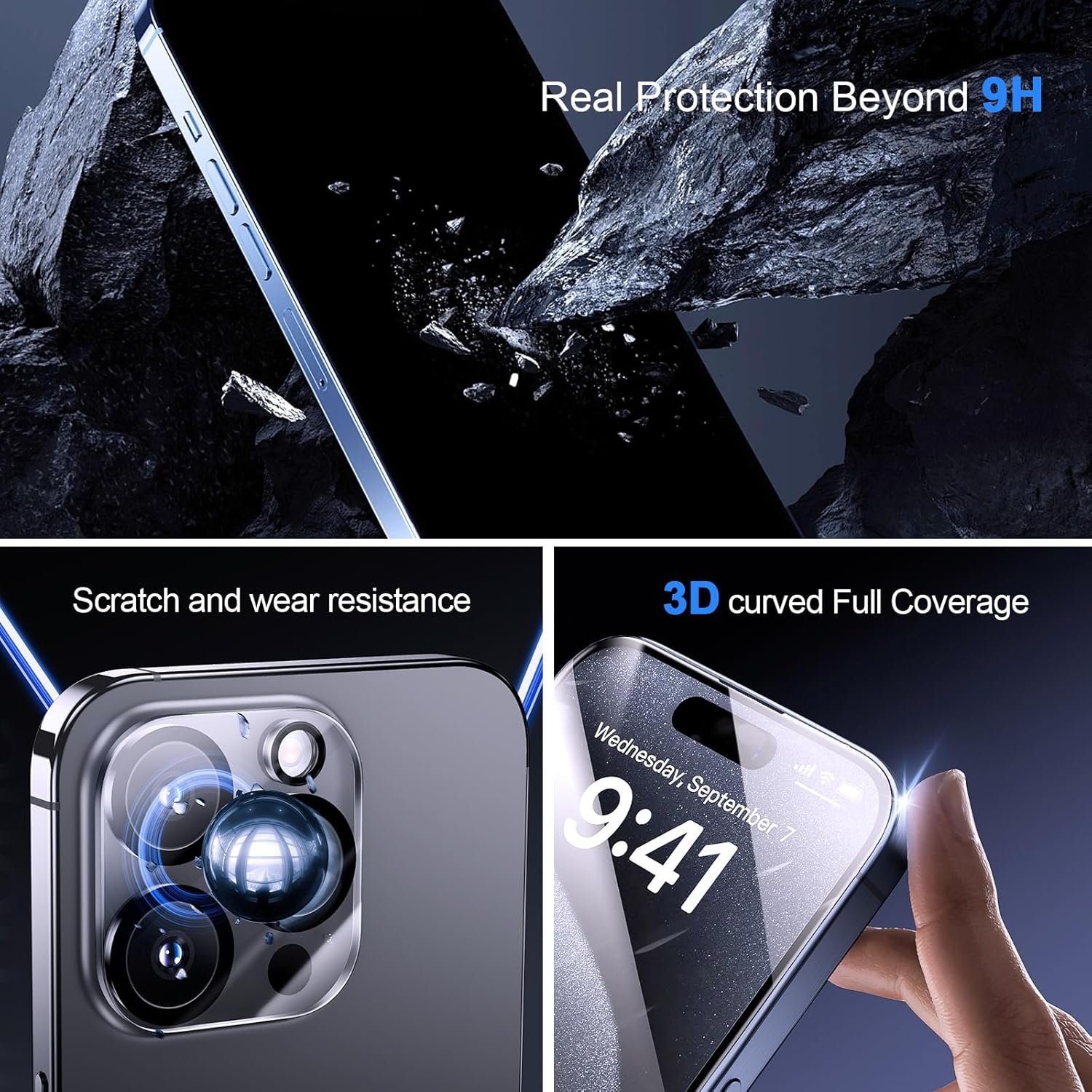 avakot-3 Pack Screen Protector for iPhone 11 6.1 Inch with 3 Pack Camera Lens Protector, 9H Hardness Tempered Glass Film for iPhone 11, Case Friendly, Bubble Free - Image 7