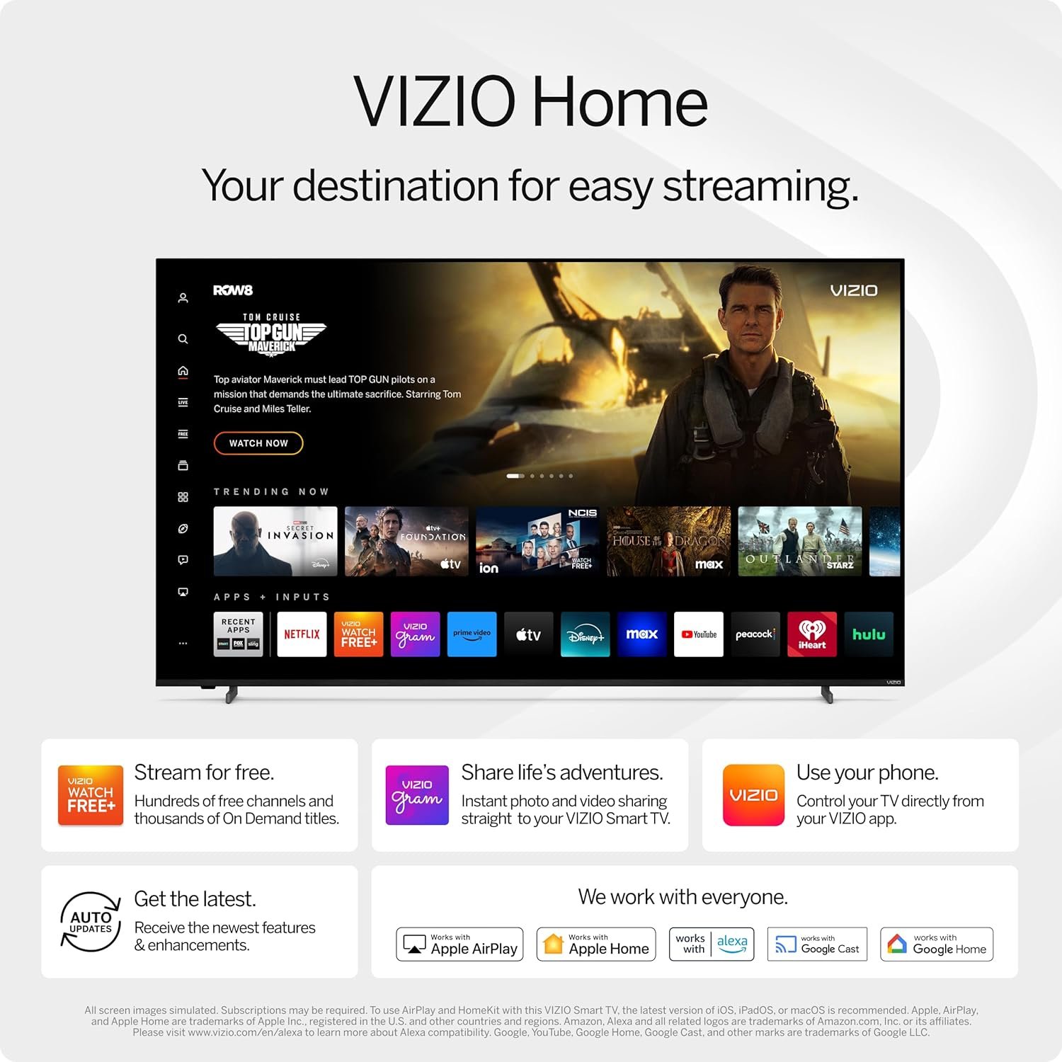 VIZIO 32-inch HD 720p LED Smart TV w/Alexa Compatibility, Google Cast Built-in, Bluetooth Headphone Capable (VHD32M-08, New) - Image 7