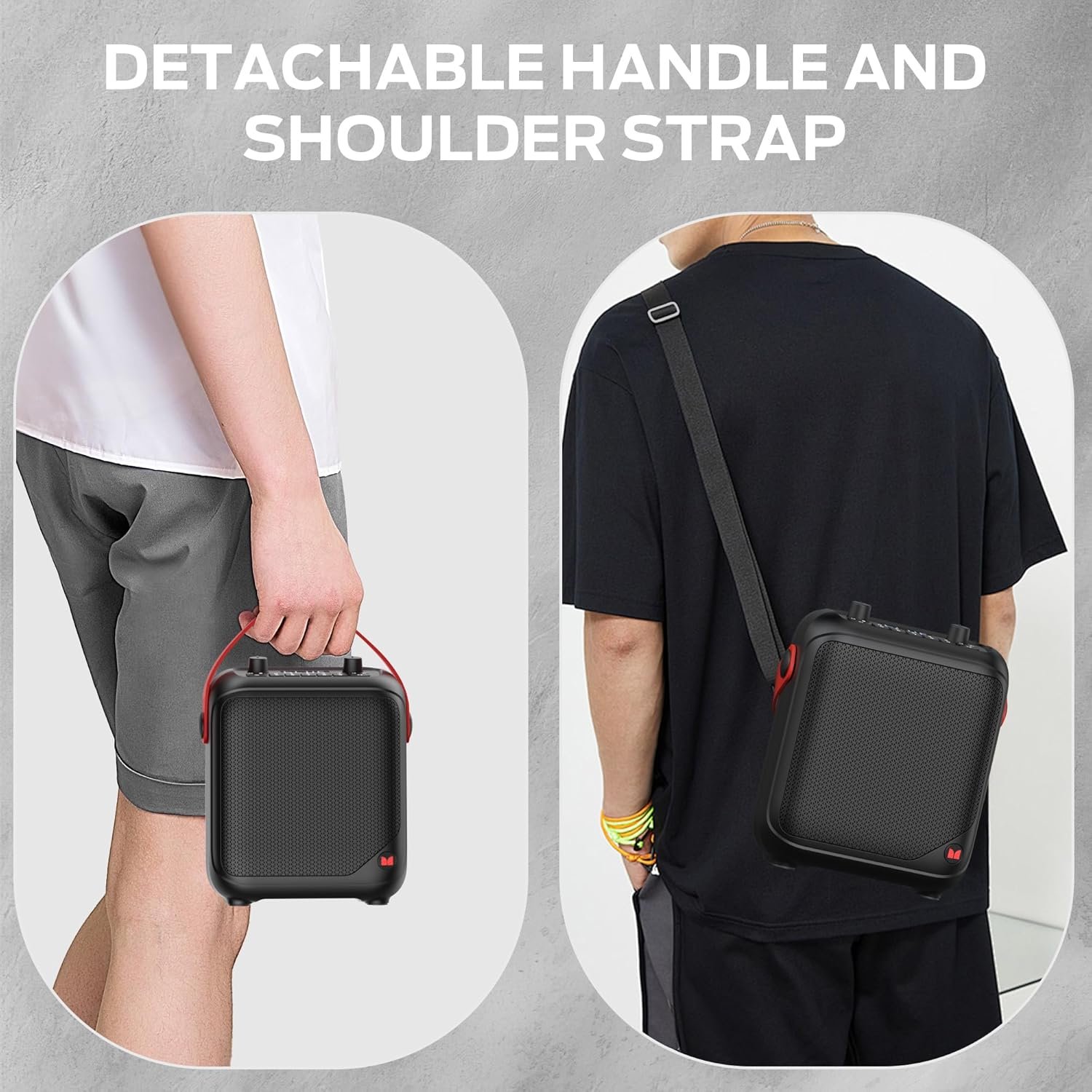 Monster Portable Bluetooth Speakers, Wireless Bluetooth Speaker with 40W Loud Stereo Sound, Outdoor Speakers with Handle, 12H Playtime, Supports TF Card, AUX, FM Radio for Party - Image 4