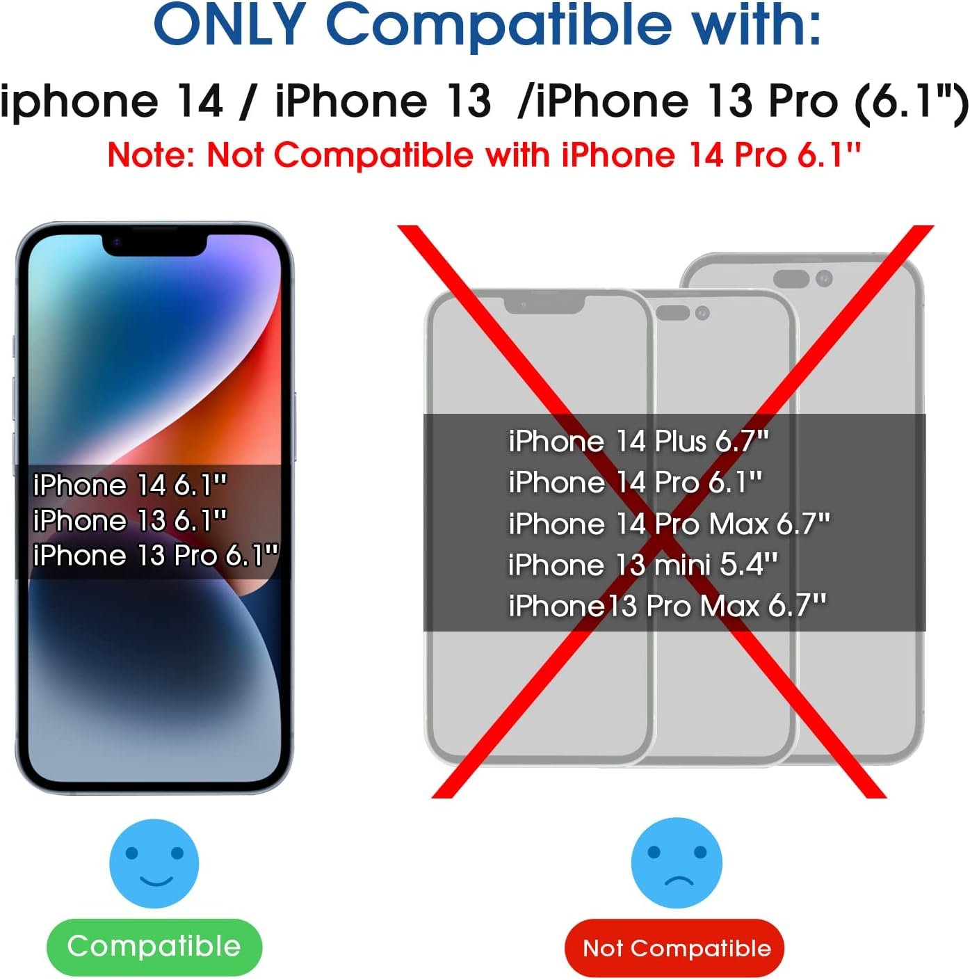 amFiIm Tempered Glass Screen Protector for iPhone 14 6.1"/iPhone 13/iPhone 13 Pro 6.1", Easy OneTouch Installation, Auto-alignment, Bubble Free Case Friendly, Anti-Scratch - Image 3