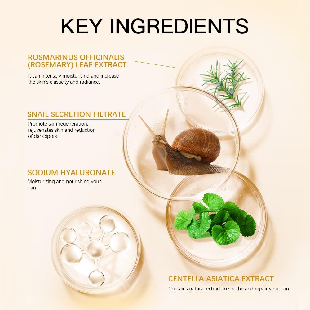 Professional Snail Mucin Serum, Intensive Hydration and Repair for Healthy Skin - Image 3