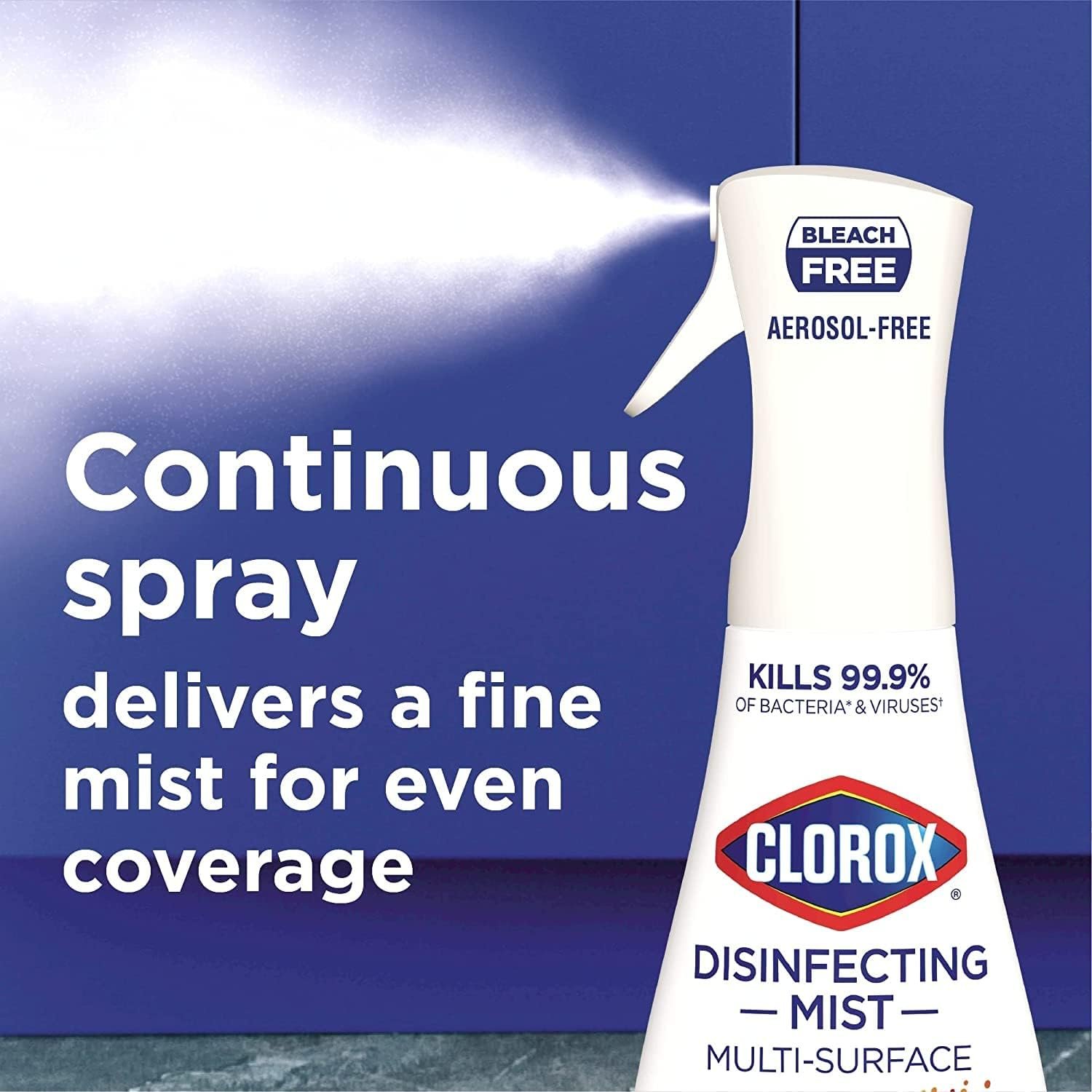 Clorox Cleaning Bundle Disinfecting Mist Lemon & Orange Blossom Scent (1 Spray Bottle & 1 Refill, 16 Fl Oz Each) Disinfecting Wipes, Moisture Seal Lid Fresh Scent (3-Pack, 75ct Each) - Image 9