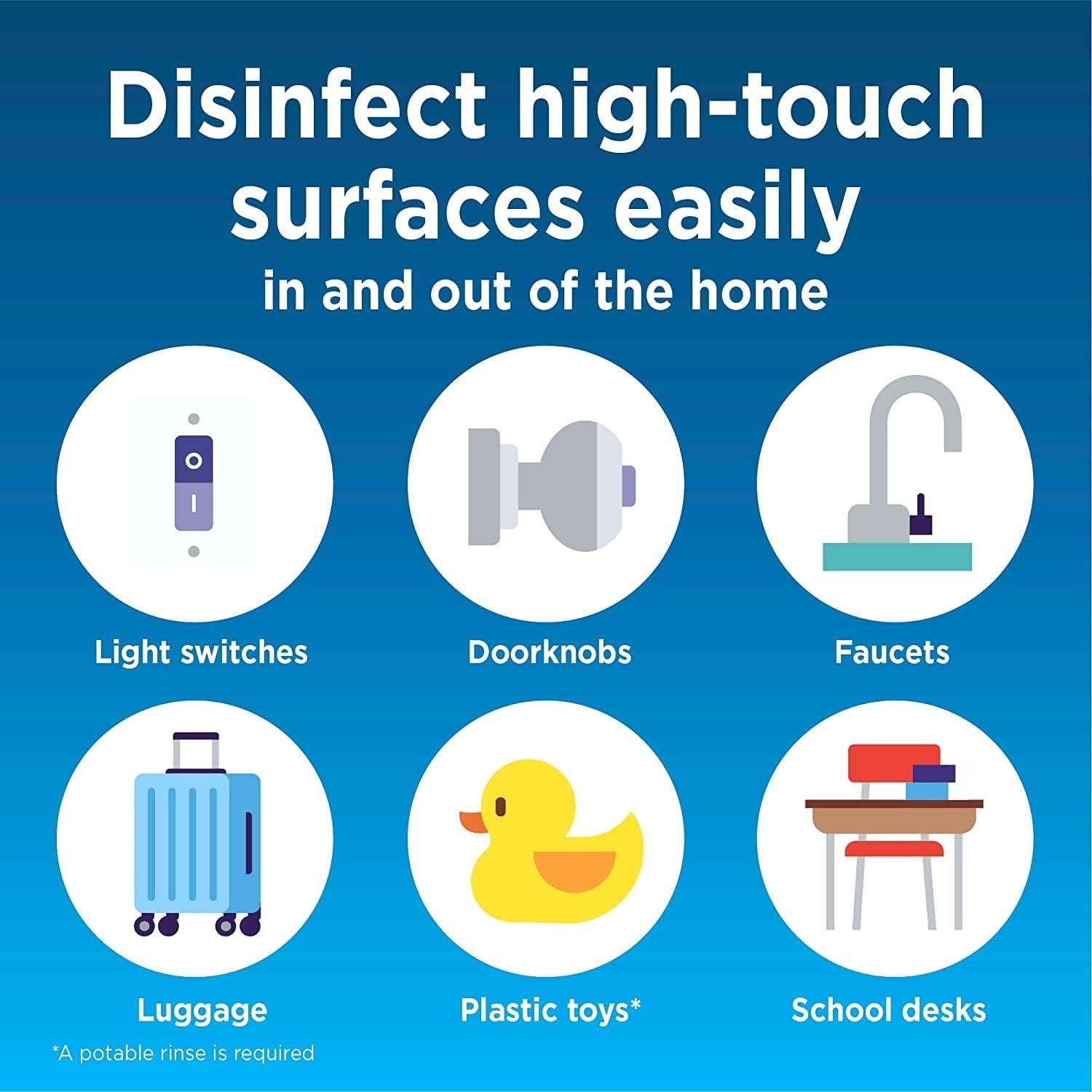 Clorox Cleaning Bundle Disinfecting Mist Lemon & Orange Blossom Scent (1 Spray Bottle & 1 Refill, 16 Fl Oz Each) Disinfecting Wipes, Moisture Seal Lid Fresh Scent (3-Pack, 75ct Each) - Image 10