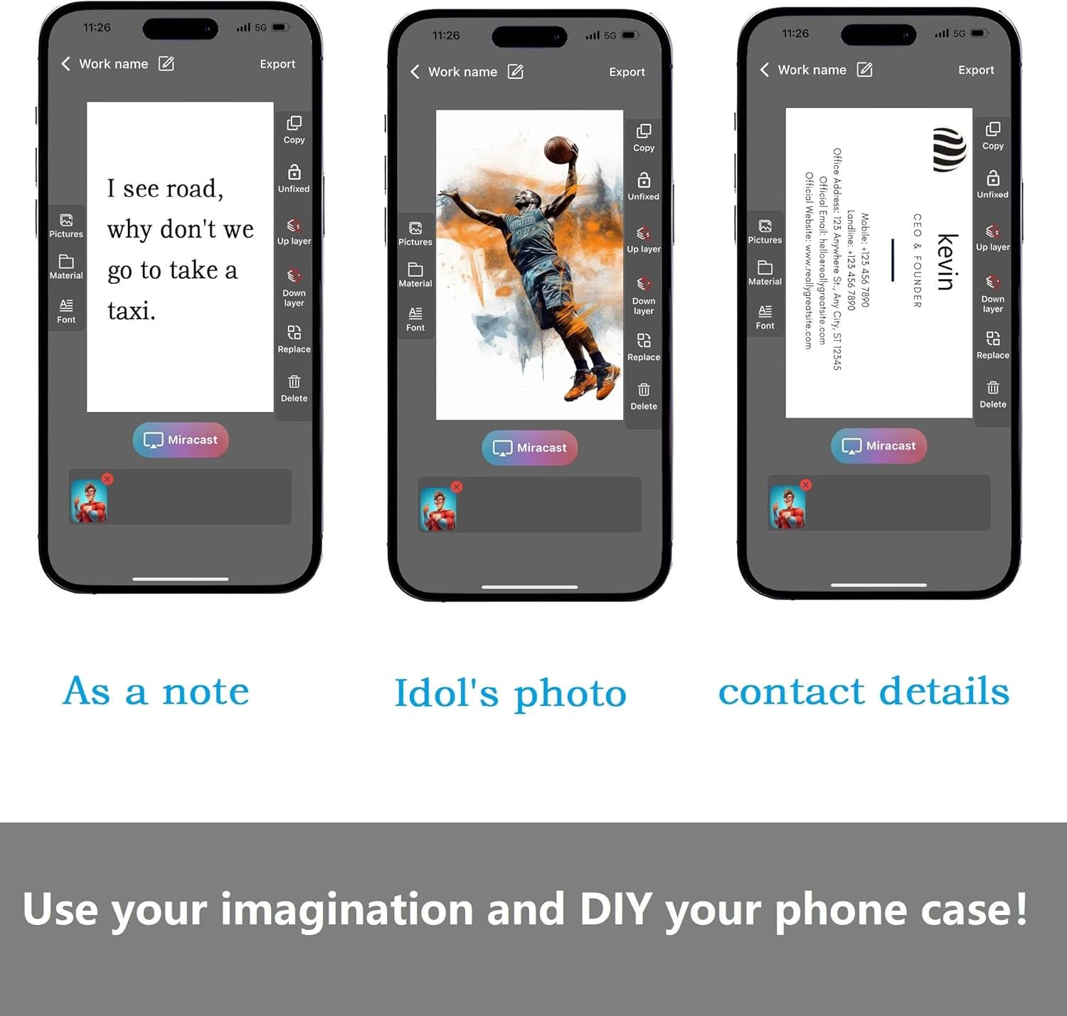 𝐃𝐈𝐘 𝐄-𝐈𝐧𝐤 Phone Case Smart Phone Case Rear Projection Ink Case Customizable Instantly Display Photo Phone Case Personalize Ink Phone Case Back Cover (Black, iPhone 14 PRO) - Image 8