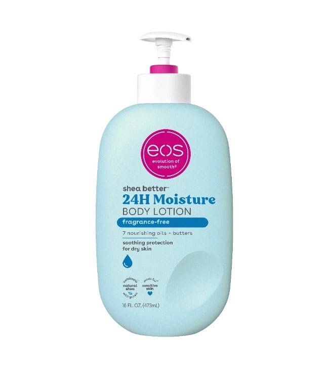 e𝗈s Shea Better Body Lotion for Dry Skin- Fragrance-Free, Made for Sensitive Skin, 16 fl oz, 1 Pack - Image 2