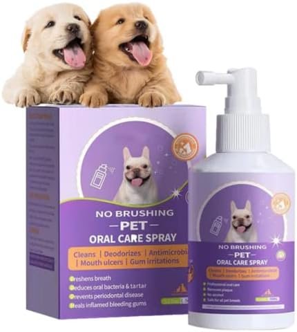 Pet Clean Teeth Spray, 2023 New Formula for Dogs & Cats, No Brushing Required, Freshens Breath, Prevents Plaque & Tartar, Natural Oral Care Spray (1pc) - Image 2