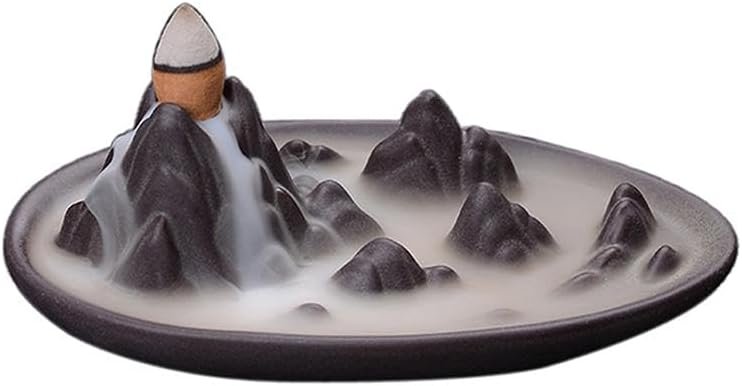 Ornaments Incense Burner, Ceramic Backflow Censer, Backflow Aromatherapy Incense Censer Holder for Home Reading Room Ornaments - Image 2