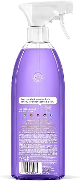 Method French Lavender Scent All Purpose Cleaner Spray 28 oz + 68 oz Refill Bundle with Microfiber Cloth - Multi Surface Cleaner Spray - Plant-Based Cleaning Power - Biodegradable Formula - (3 Items) - Image 3