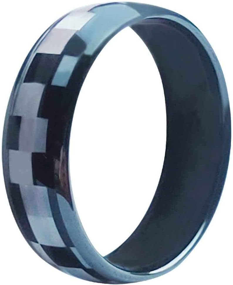 Mosaic NFC Forum Type 2 215 496 Bytes Chip Universal for Mobile Phone, All-Round Sensing Technology Wearable Smart Ring, Waterproof Ceramic Ring for Men or Women (NFC Ring Mosaic 17mm) - Image 2