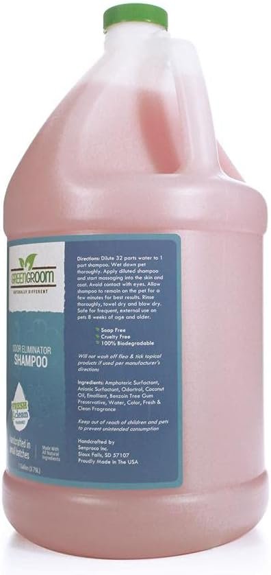 Green Groom Odor Eliminator Dog Shampoo, 1 Gallon - Crafted with Odortrol, All Natural Ingredients, Antioxidant Rich, Eliminates Smelly Pet Odors, Powerful Deodorizing Formula, Professional Grade - Image 3