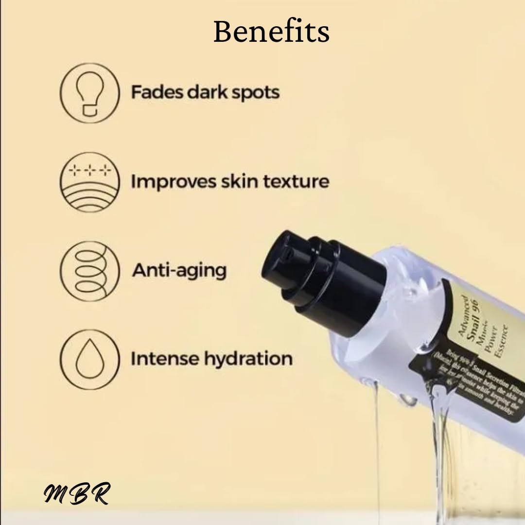 Advanced Snail Mucin 96% Power Repairing Essence - Hydrating Serum for Face with Snail Secretion Filtrate (4.05 fl.oz / 120ml) - Image 6