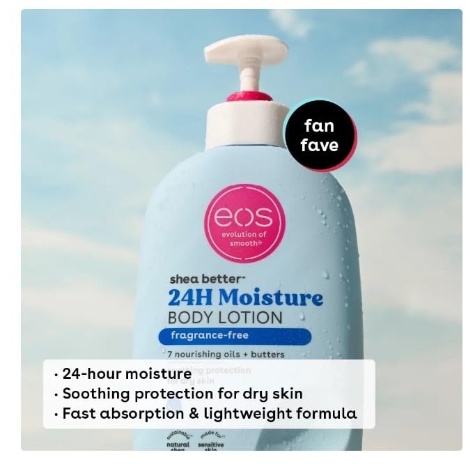 e𝗈s Shea Better Body Lotion for Dry Skin- Fragrance-Free, Made for Sensitive Skin, 16 fl oz, 1 Pack - Image 4