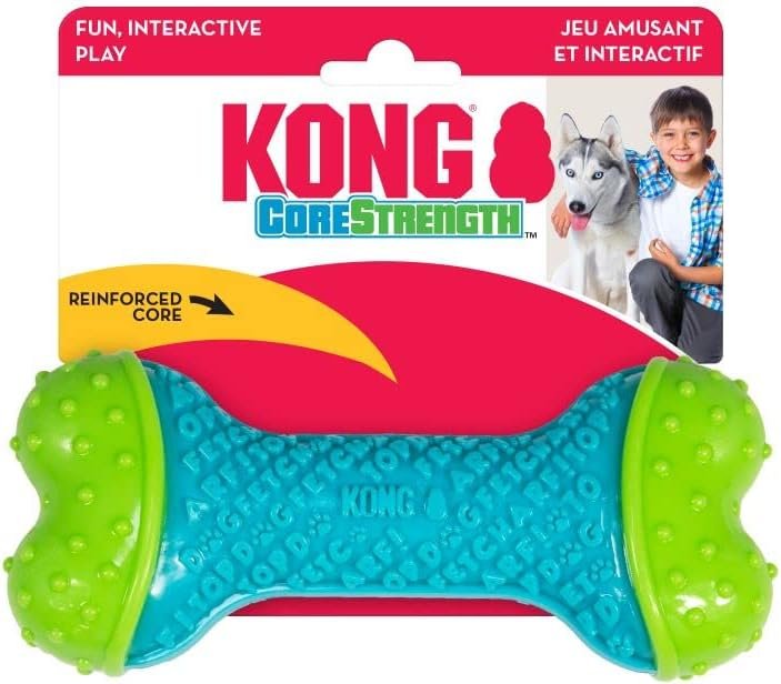 KONG CoreStrength Bone - Dog Dental Chew Toy - Durable, Multi-Layered Dog Toy for Enrichment Play & Dental Care - with Textured Body for Teeth Cleaning - for Medium/Large Dogs - Image 3