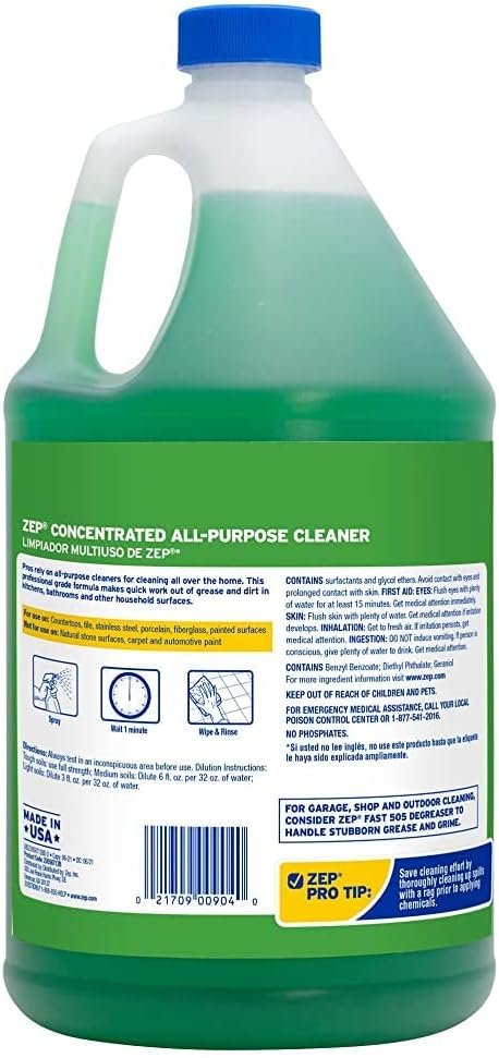 Zep Concentrated All-Purpose Cleaner and Degreaser - 1 Gallon (Case of 4) - ZU0567128 - Cuts Through Grease, Grime and Dirt With Ease, For Professional. Commercial and Household Use - Image 9