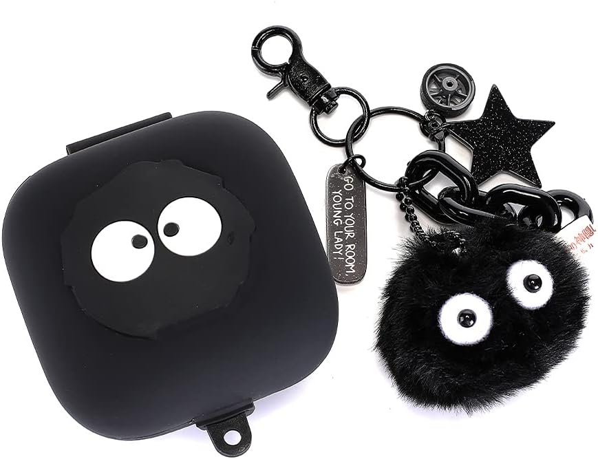Fit Designed for Powerbeats Pro Earbuds, Suublg Cartoon Silicone Case Protective Cover with Cute Doll Keychain Full Body Anti-Lost Lanyard for Powerbeats Pro Wireless Headphones - Image 2