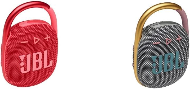 JBL Clip 4 Portable Bluetooth Speakers (Red and Gray) - Image 2