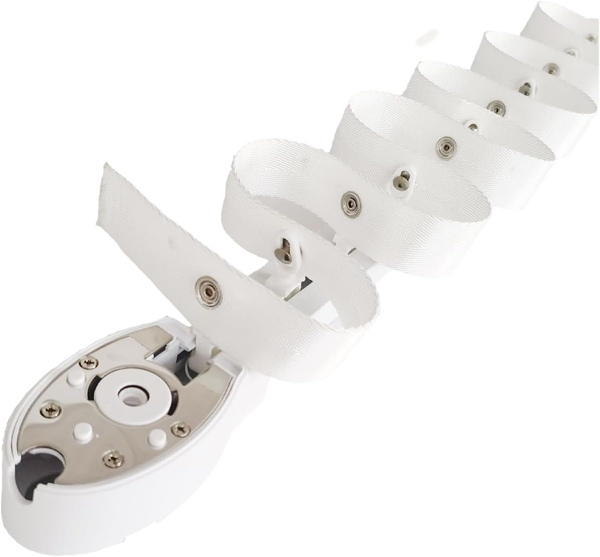 Smart Snake Shaped Water Wave Curtain,Opener with Remote, Compatible with Alexa Google Home Connector App,Translucent Breathable Livingroom Gauze Curtains (Stripes Sky Blue, 1m(39.37inch)) - Image 3