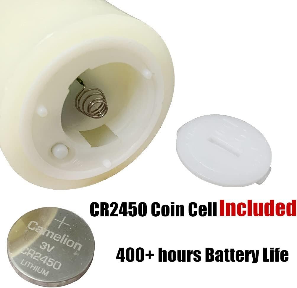 Eywamage Timer Flameless Votive Candles 2 inch x 3 inch , Flickering Small LED Pillar Candles Batteries Included, Ivory Christmas Home Decor 6 Pack with 5 hours timer - Image 3