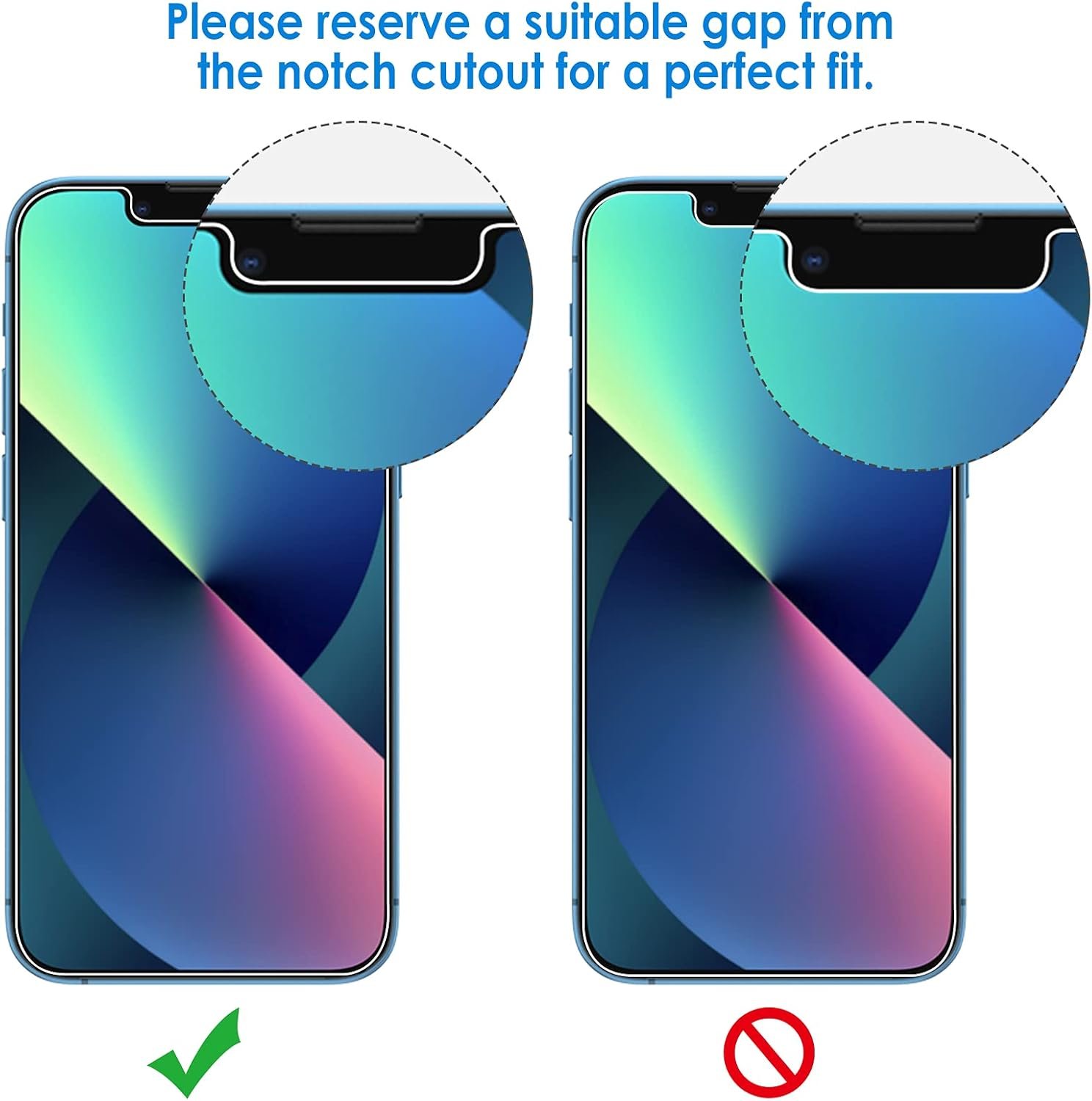 JETech Privacy Screen Protector for iPhone 13/13 Pro 6.1-Inch, Anti Spy Tempered Glass Film, 2-Pack - Image 3