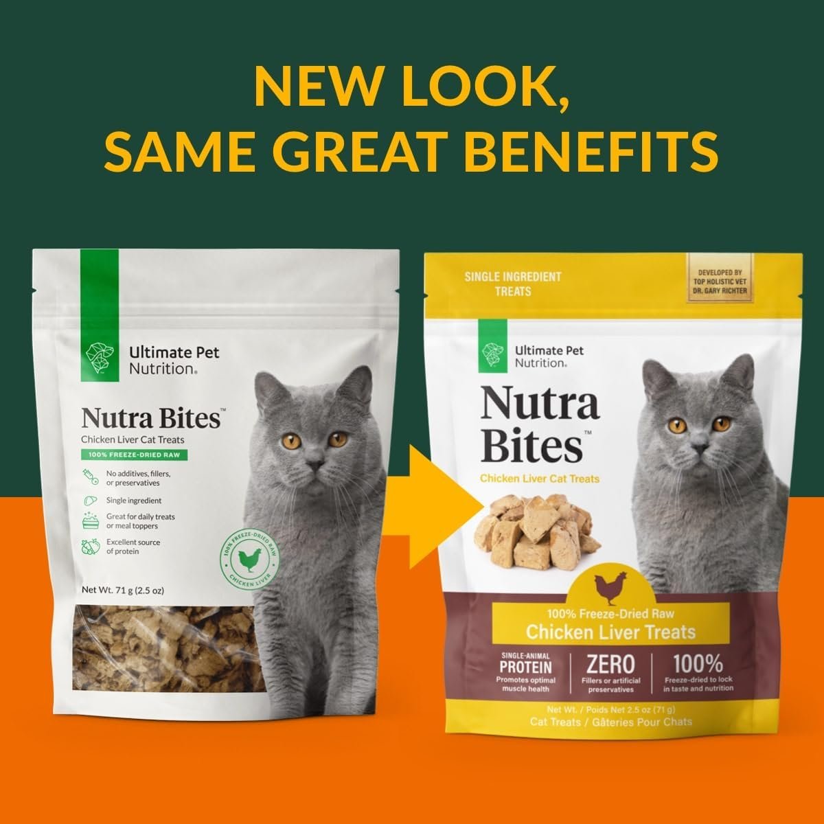 ULTIMATE PET NUTRITION Nutra Bites for Cats, Freeze Dried Raw Treats, Single Ingredient, Grain Free, (2.5oz, Chicken Liver) - Image 6
